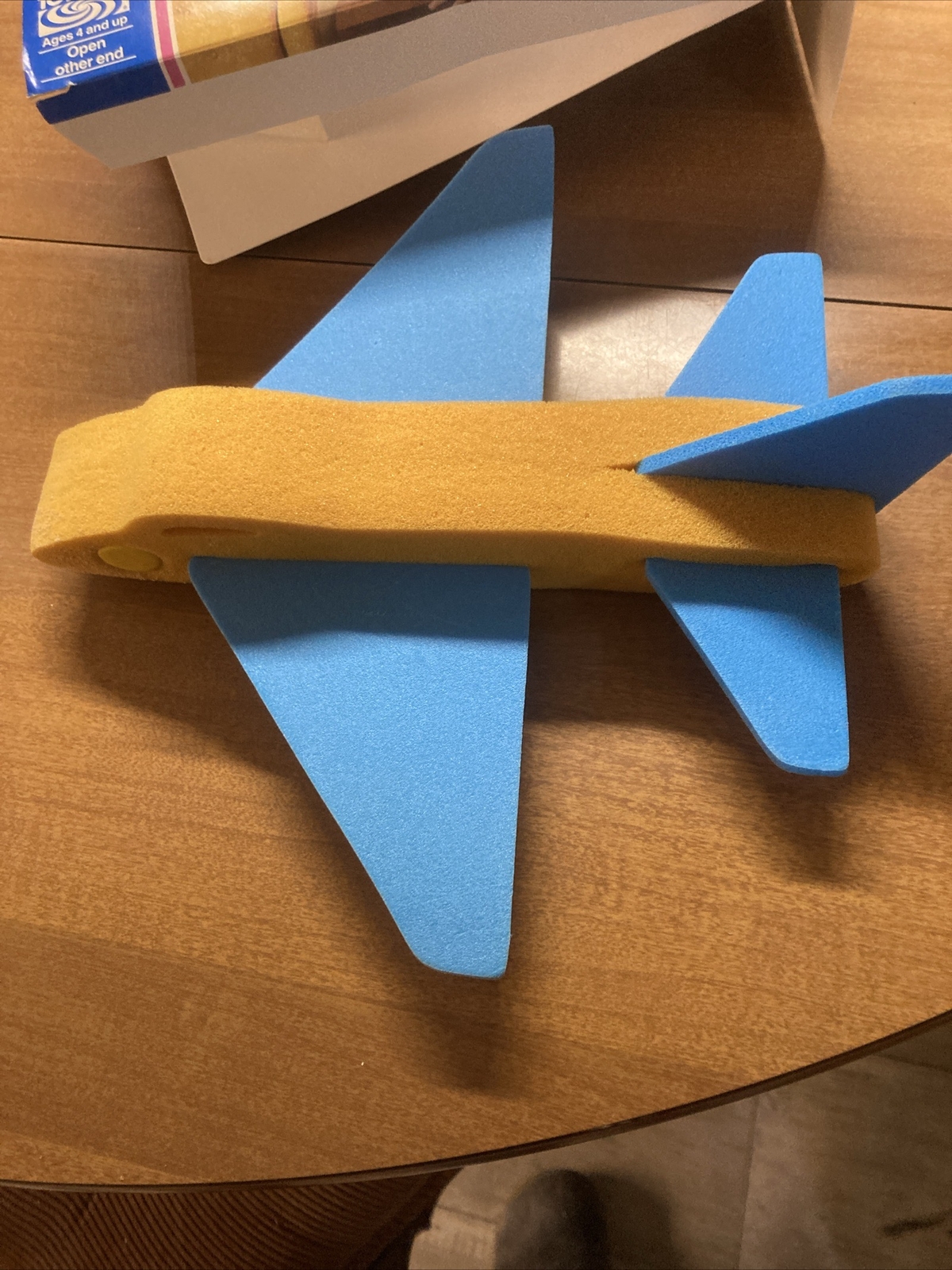 Nerf Jumbo Jet Glider Foam Plane Vintage 1975 In Box Flight 290 Yellow & blue