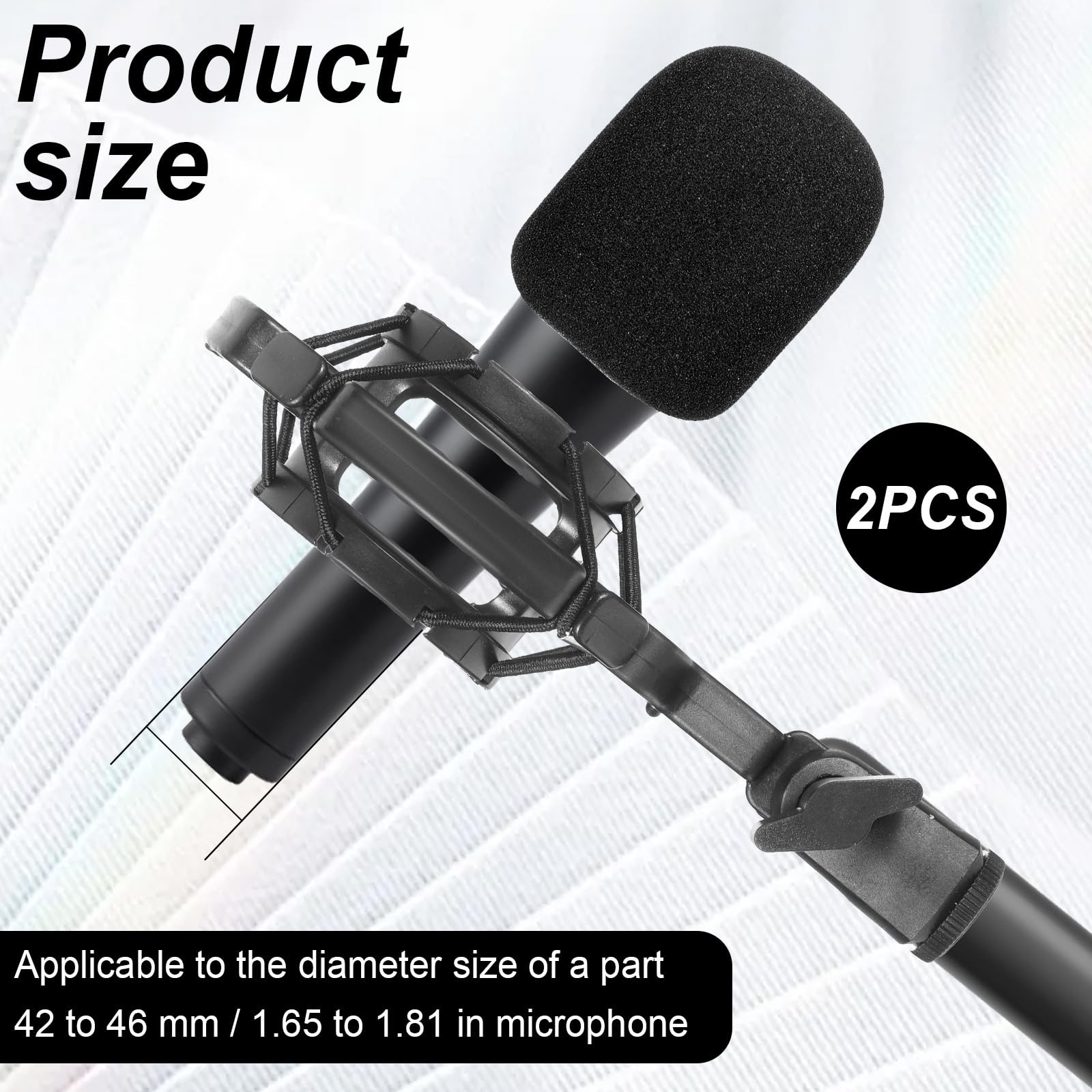 Microphone Shock Mount Mic Holder Anti-Vibration Suspension Black
