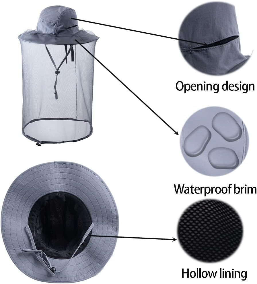 Head Net Hat Beekeeping Beekeeper Bee Veil Hat Hunting Netting Mesh Hood Cap Bee