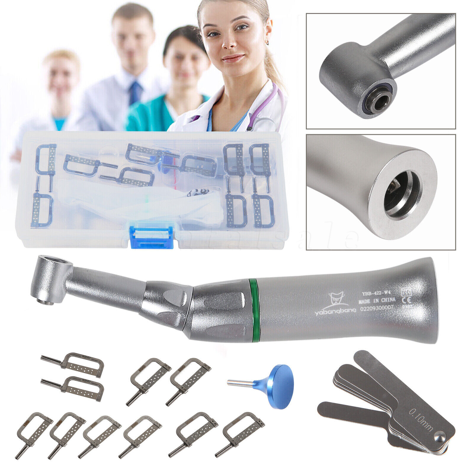 Dental Ortho Contra Angle 4:1 Contra Angle Handpiece Interproximal Strip IPR Kit
