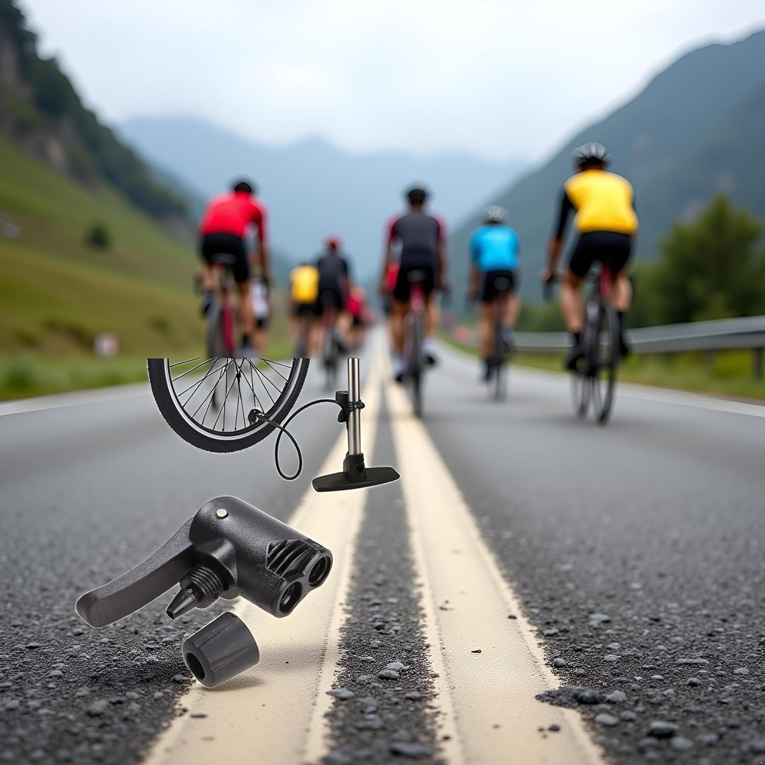 3 in 1 Replacement Dual Head Air Pump Adapter Valve for Bicycle Bike Cycle Tyre