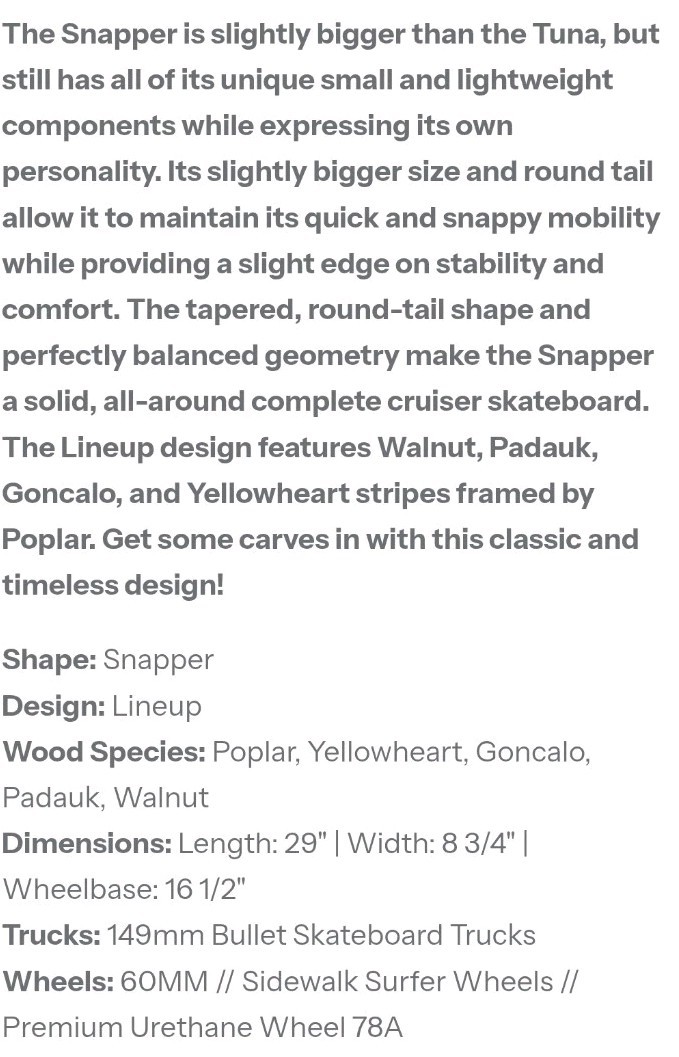 Sanford Shapes SNAPPER - LINEUP Sapphire Wheels Complete Rode Twice Lknu