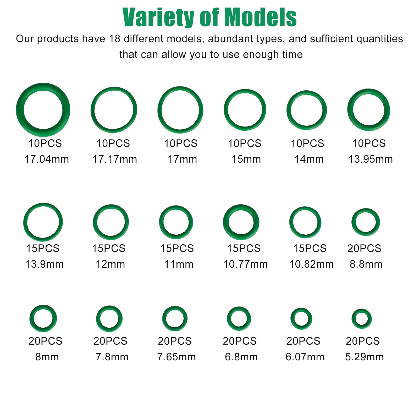 270Pcs/Set Metric Rubber O-Ring Washer Assortment Kit Gasket Automotive Seal BOX