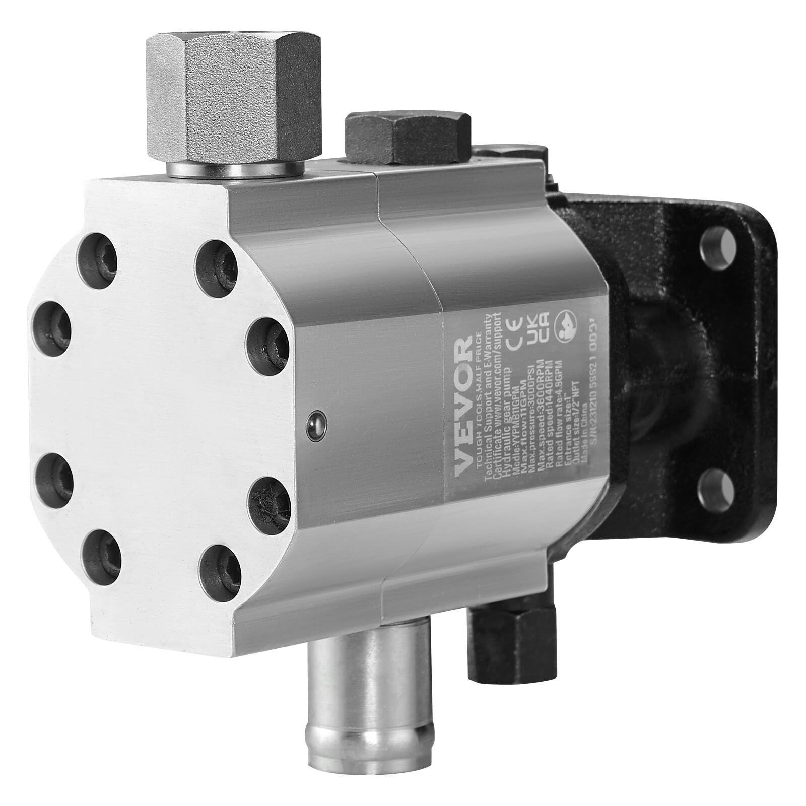 VEVOR Hydraulic Wood Log Splitter Pump 11GPM 2 Stage 3000PSI Hydraulic Gear Pump