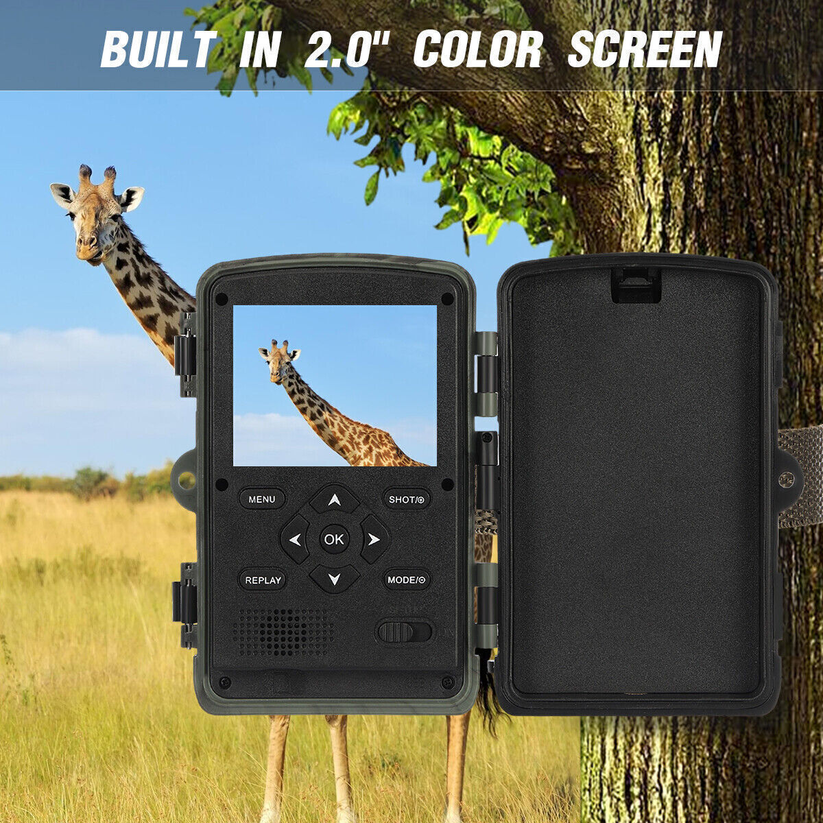 50MP Wildlife Hunting Game Trail Camera 4K Night Vision Motion Activated+32GB