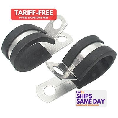 Allstar ALL18304, Set of 10 Zinc Aluminum Aluminum Line Clamps 5/8In 10Pk Perfor