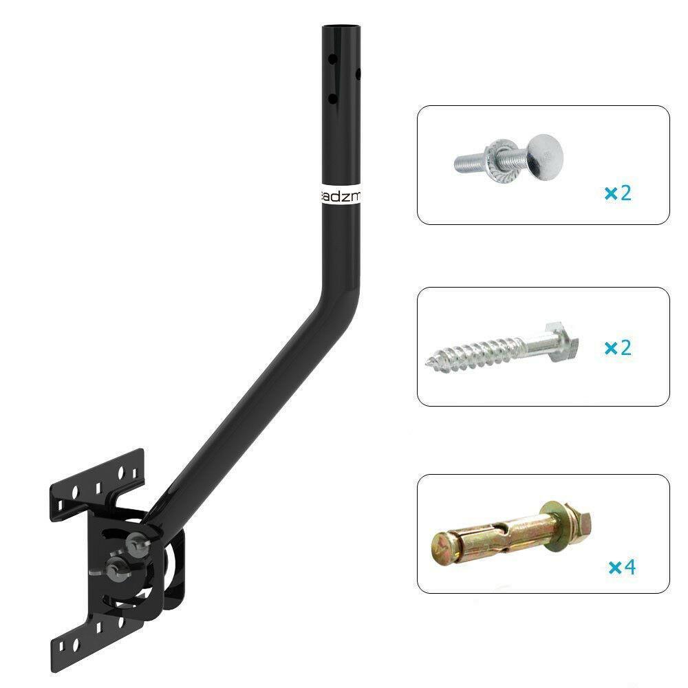 Adjustable Outdoor TV Antenna J Pole Mount Base Bracket