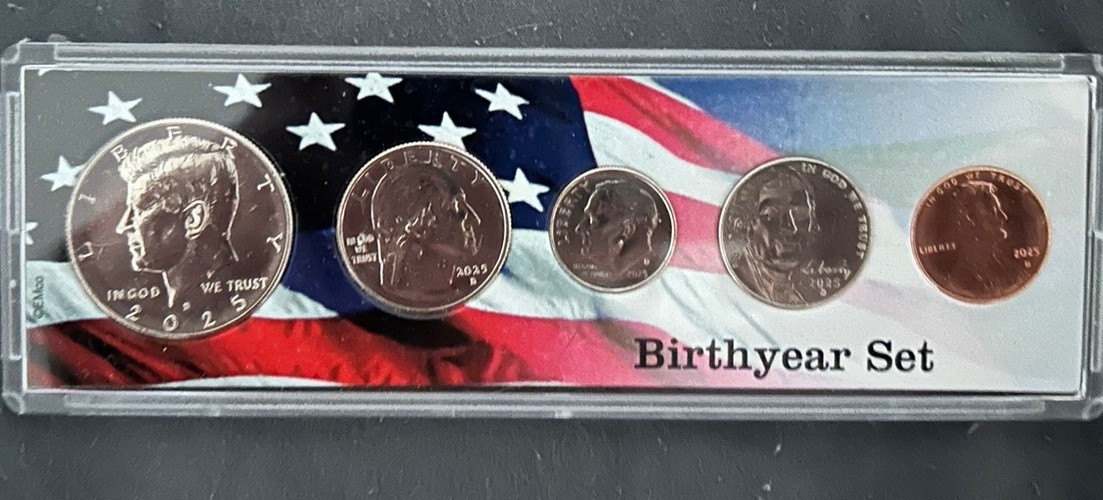2025 Birth Year Set 5 Bright Uncirculated Coins FREE SHIPPING