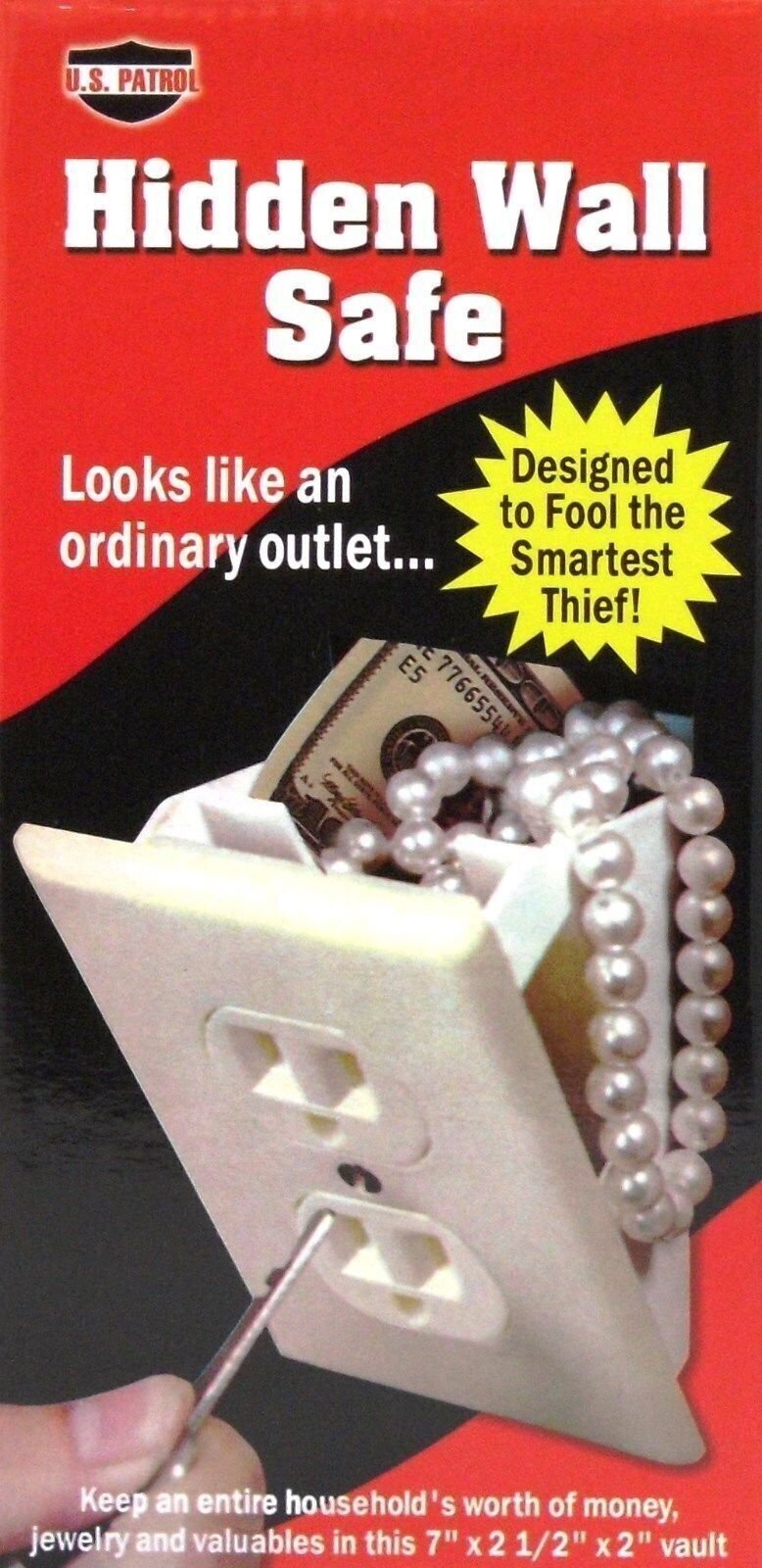 Hidden Wall Safe Security Electrical Outlet Keys Vault Secret Hide Valuables NEW