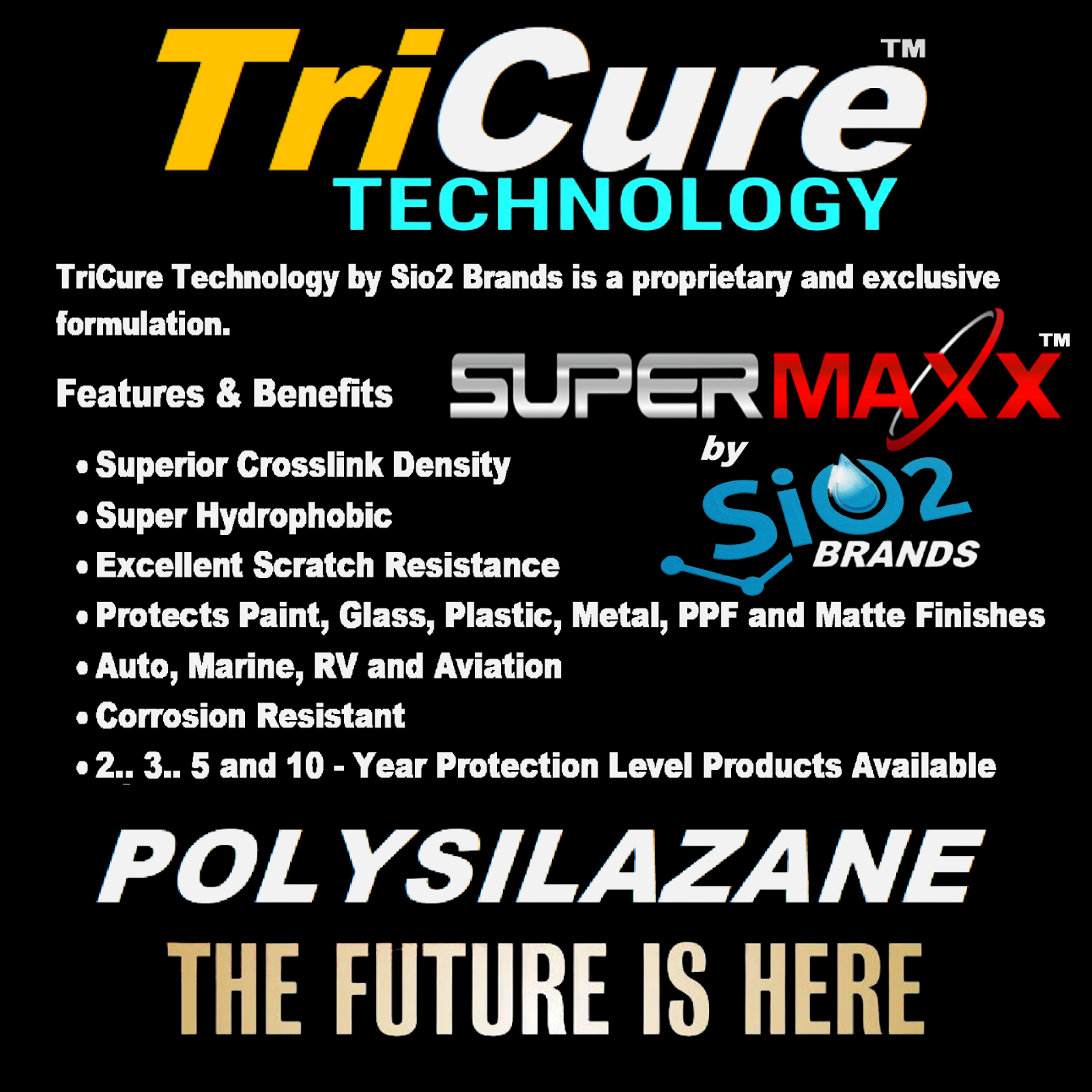 POLYSILAZANE CERAMIC CAR COATING TRICURE TECHNOLOGY PROTECTION 8oz/237ml - KIT