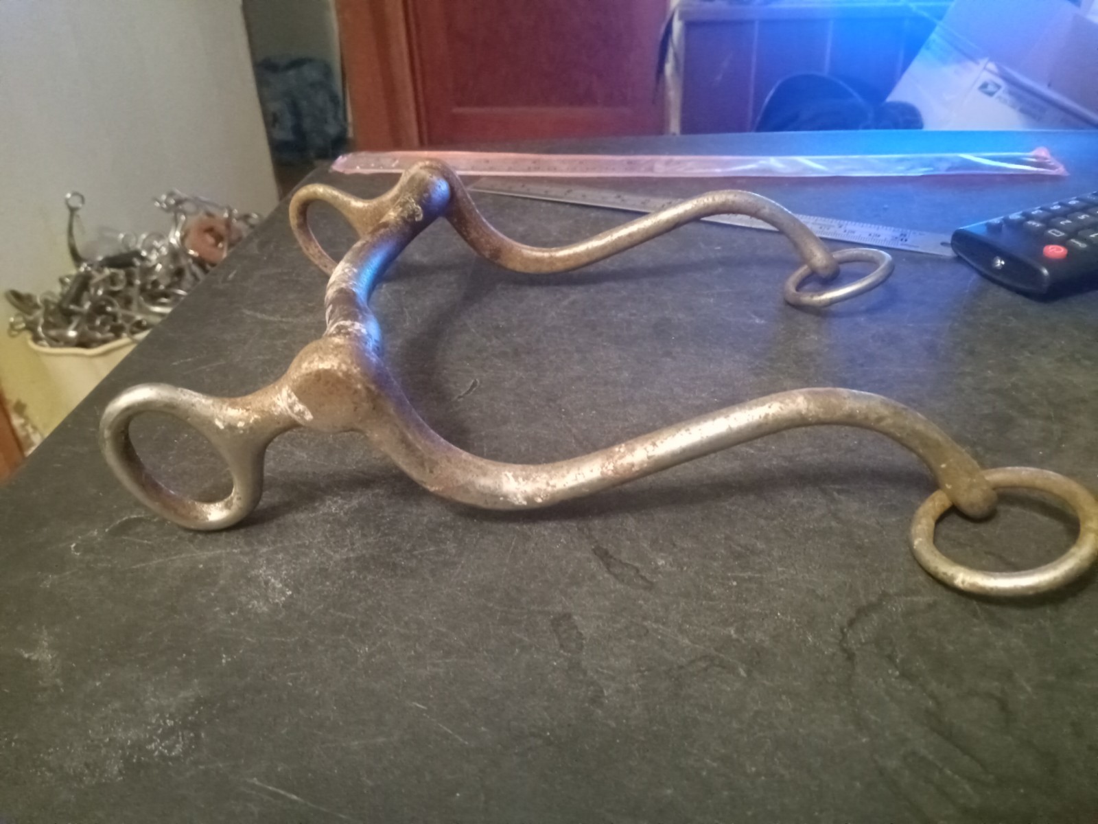 Used gaited horse bit long low port 5 in mouth  pleasure bit