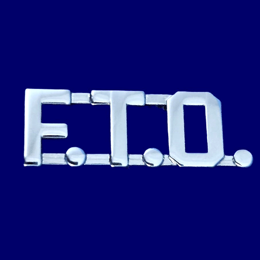 FIELD TRAINING OFFICER Pin: 7/16" x 1-2/8", Shinny Nickel Plated, #611