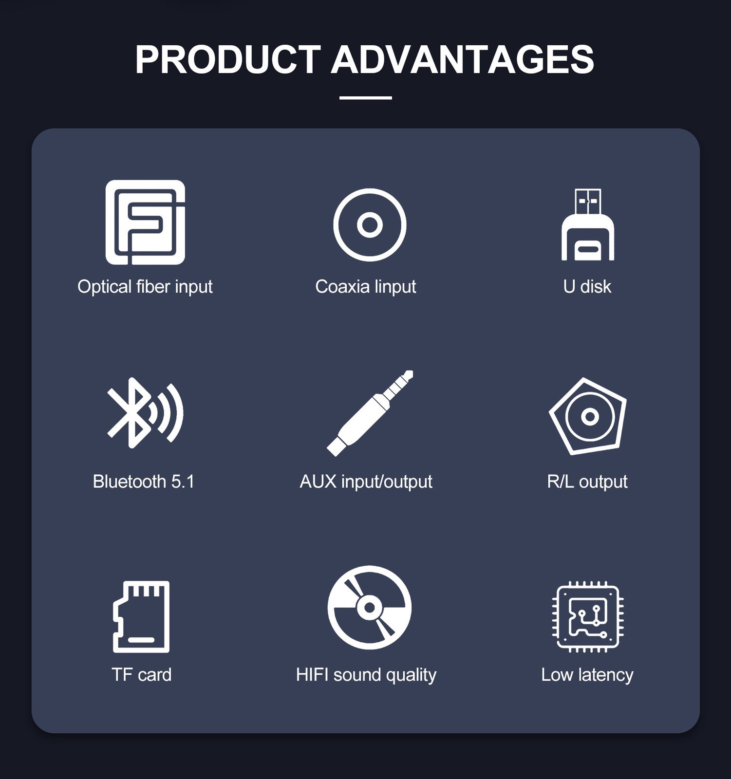 GTMEDIA A4 Hi-Fi Bluetooth v5.1 Audio Receiver COAXIAL OPTICAL Audio Adapter New