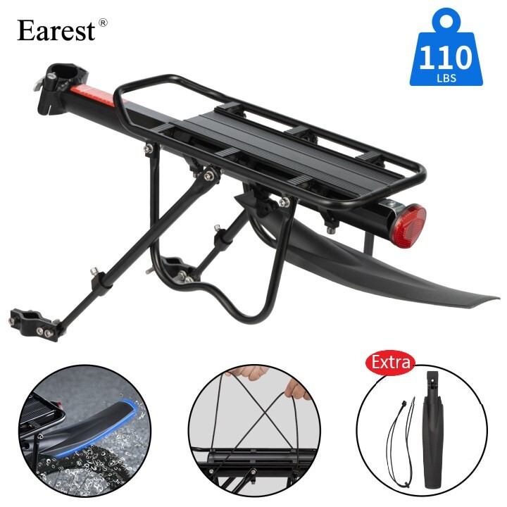 Rear Bike Rack Cargo Rack Alloy Mount Pannier Luggage Carrier Bicycle Fender