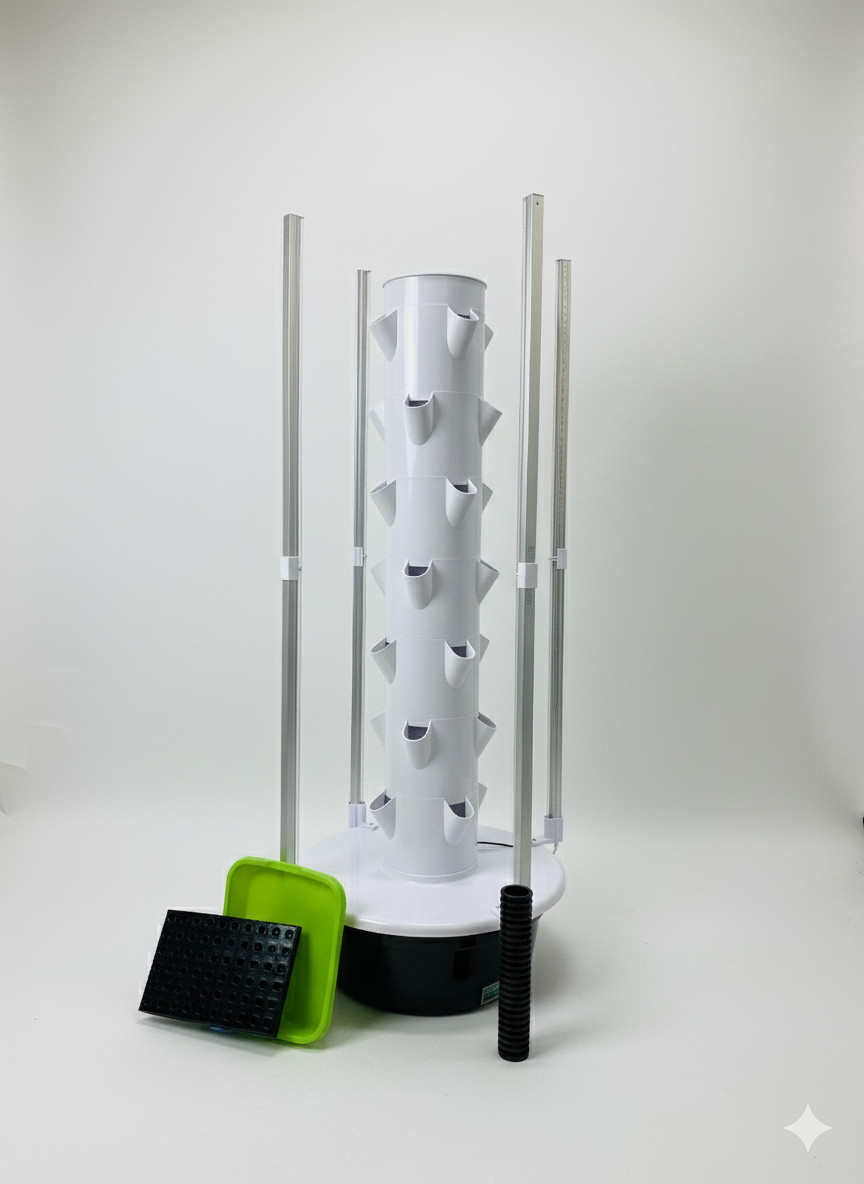 7-Tier Vertical Aeroponic Growing Tower System - 28-Plant Capacity Indoor Hydrop