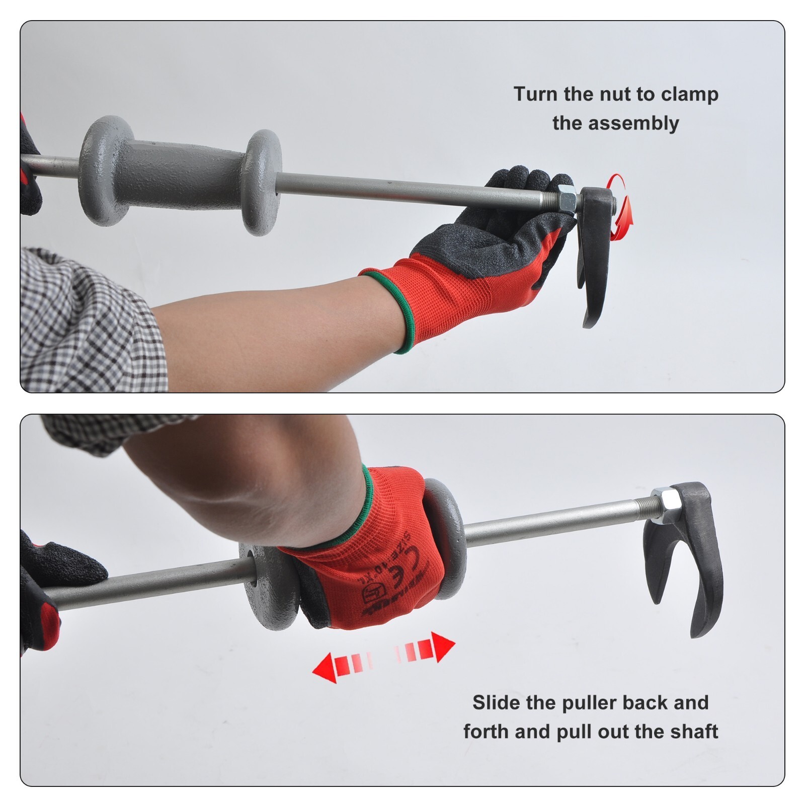 Long Inner CV Joint Puller Axle Slide Hammer Removal Fork Removing Adapter Tool