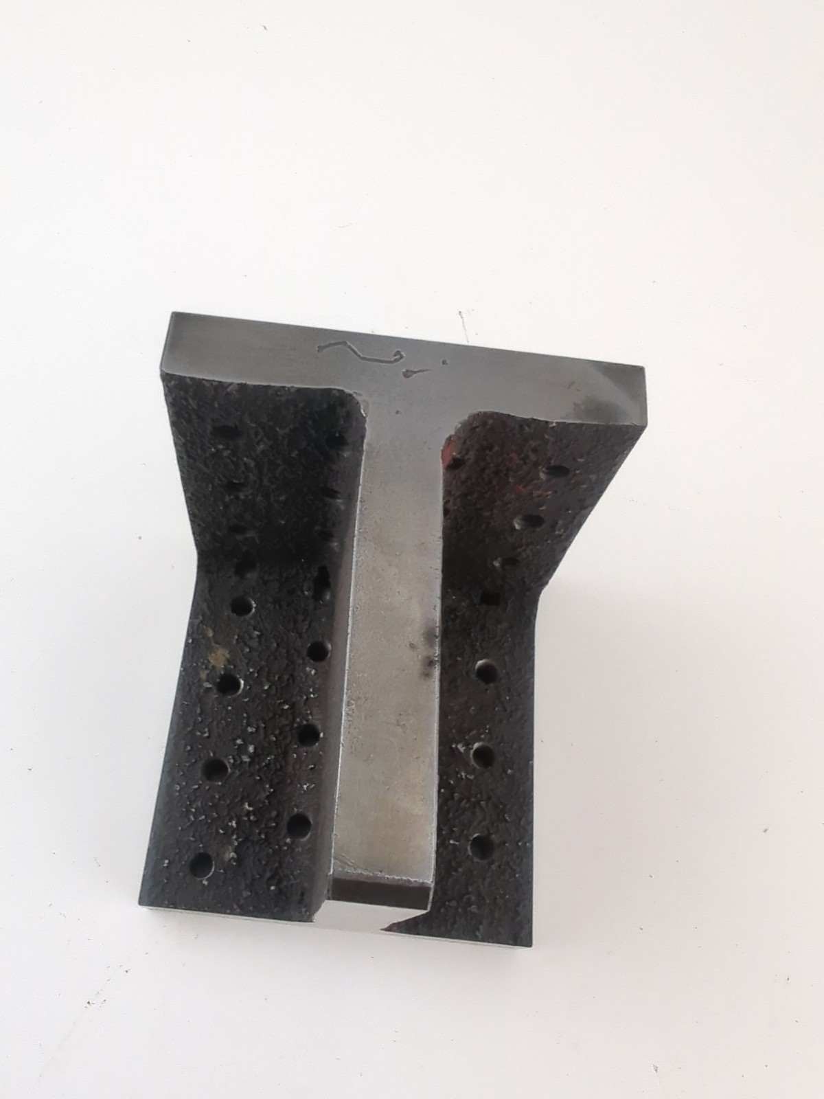 3" X 3 1/2" MACHINIST ANGLE PLATE W/ 1/4-20 HOLES PRECISION GROUND JIG FIXTURE