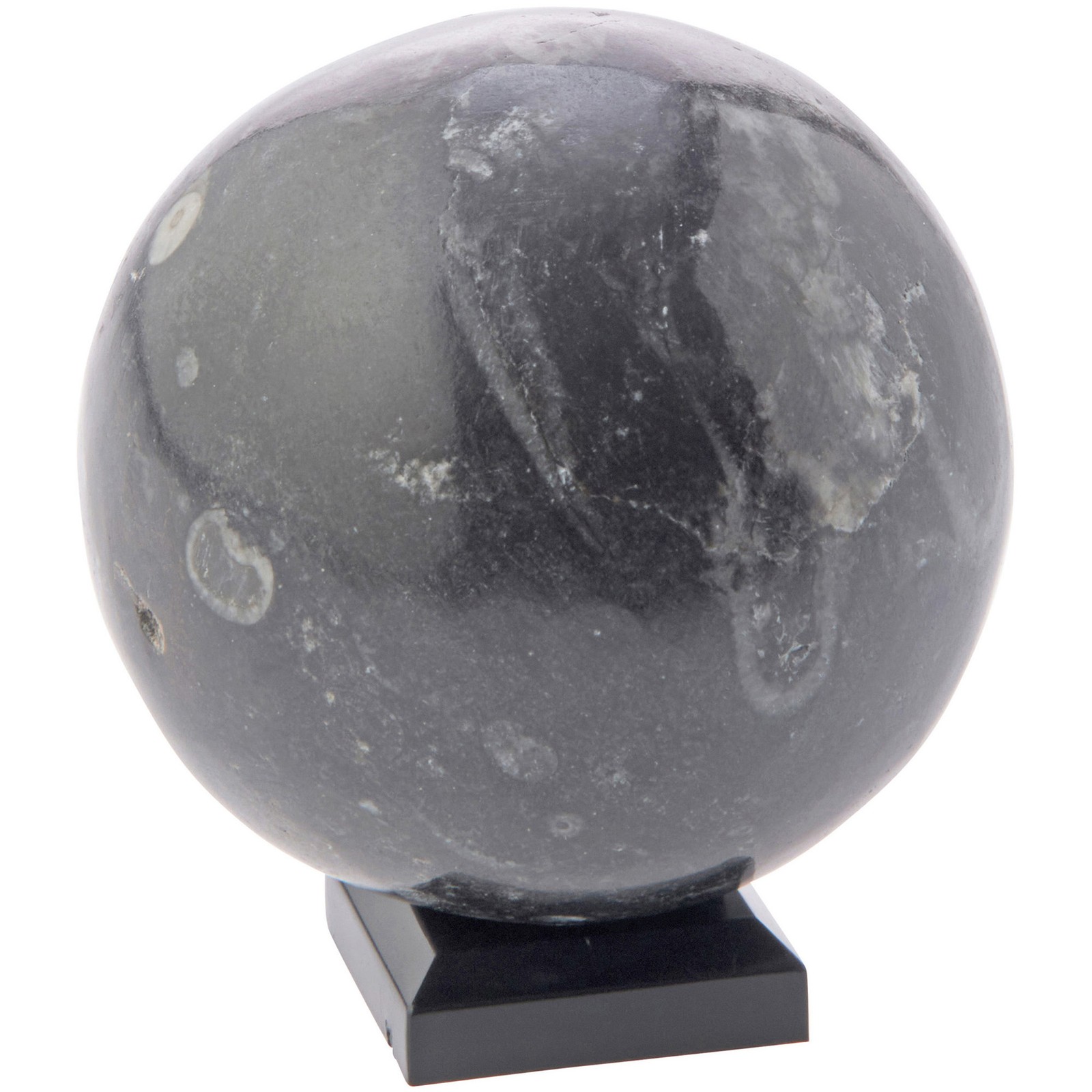 Plymor Black Acrylic Square Base For Sphere, 0.875" W x 0.25" H (0.5" Circle)