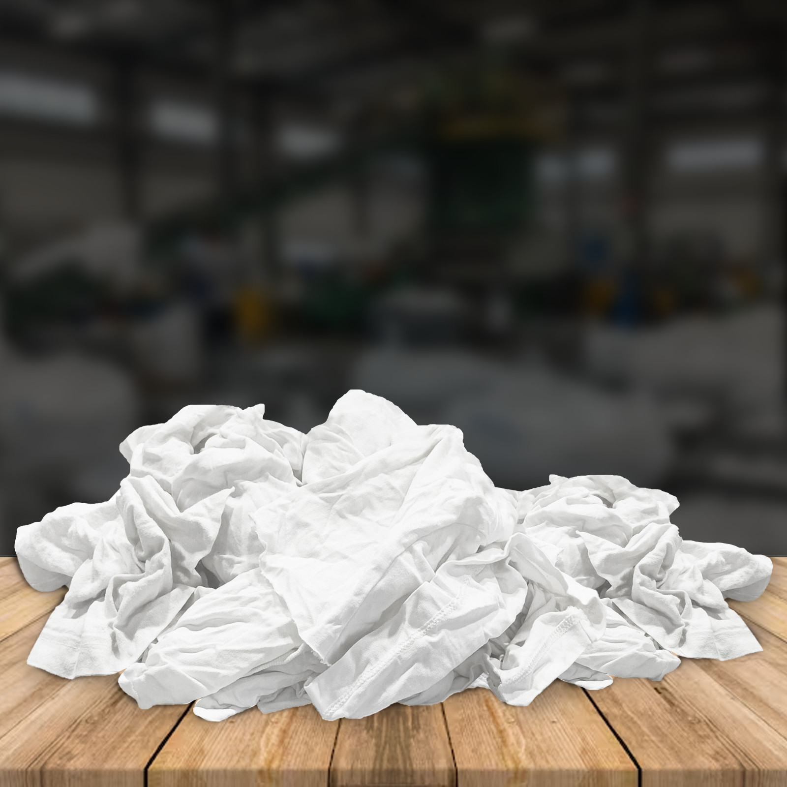 White Knit Rags 50 LB Box - T-Shirt Wiping Bulk Cleaning Cloths