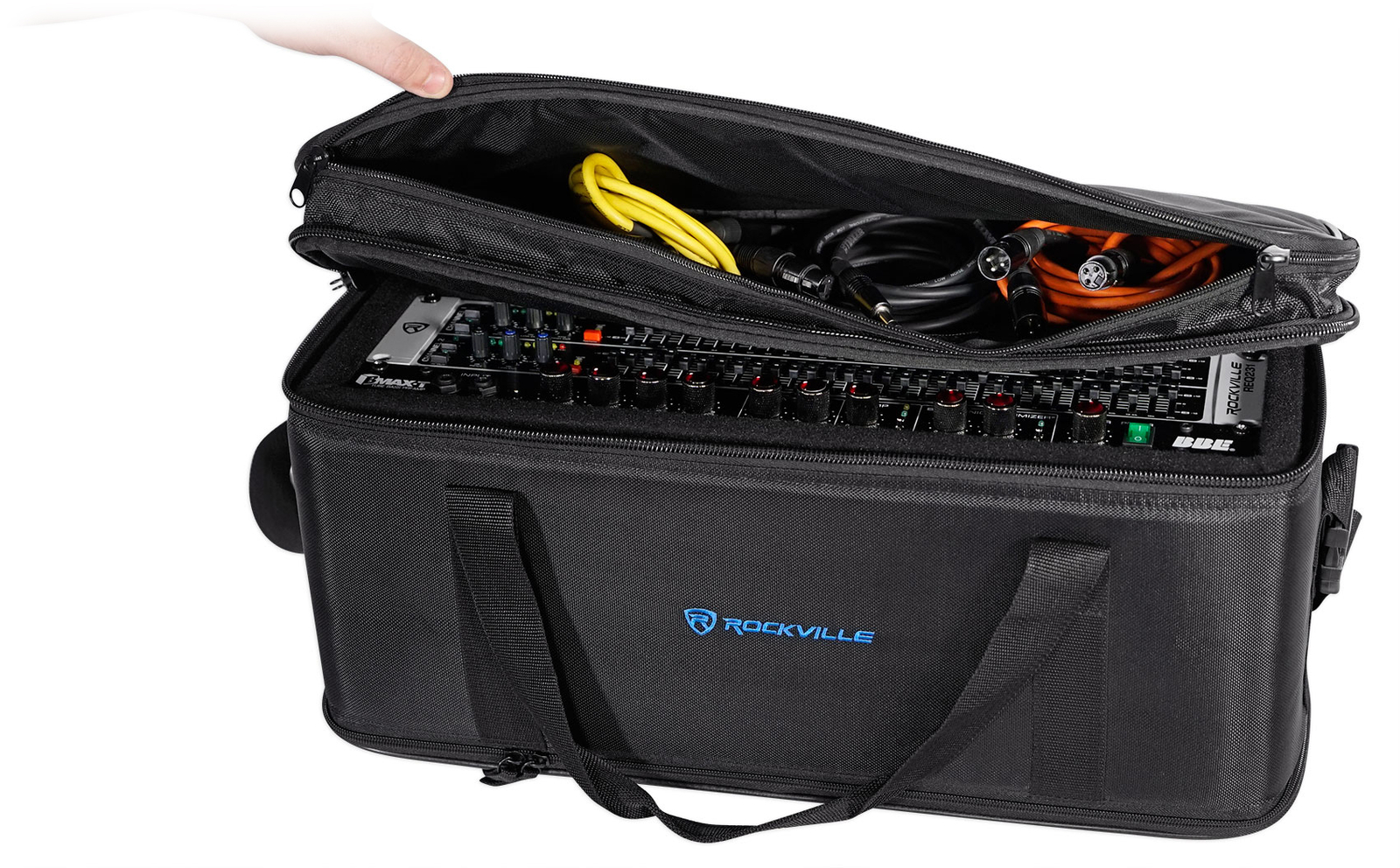 Rockville RRB30 3U Rack Bag Double-Sided Case with 12" Depth + Shoulder Strap