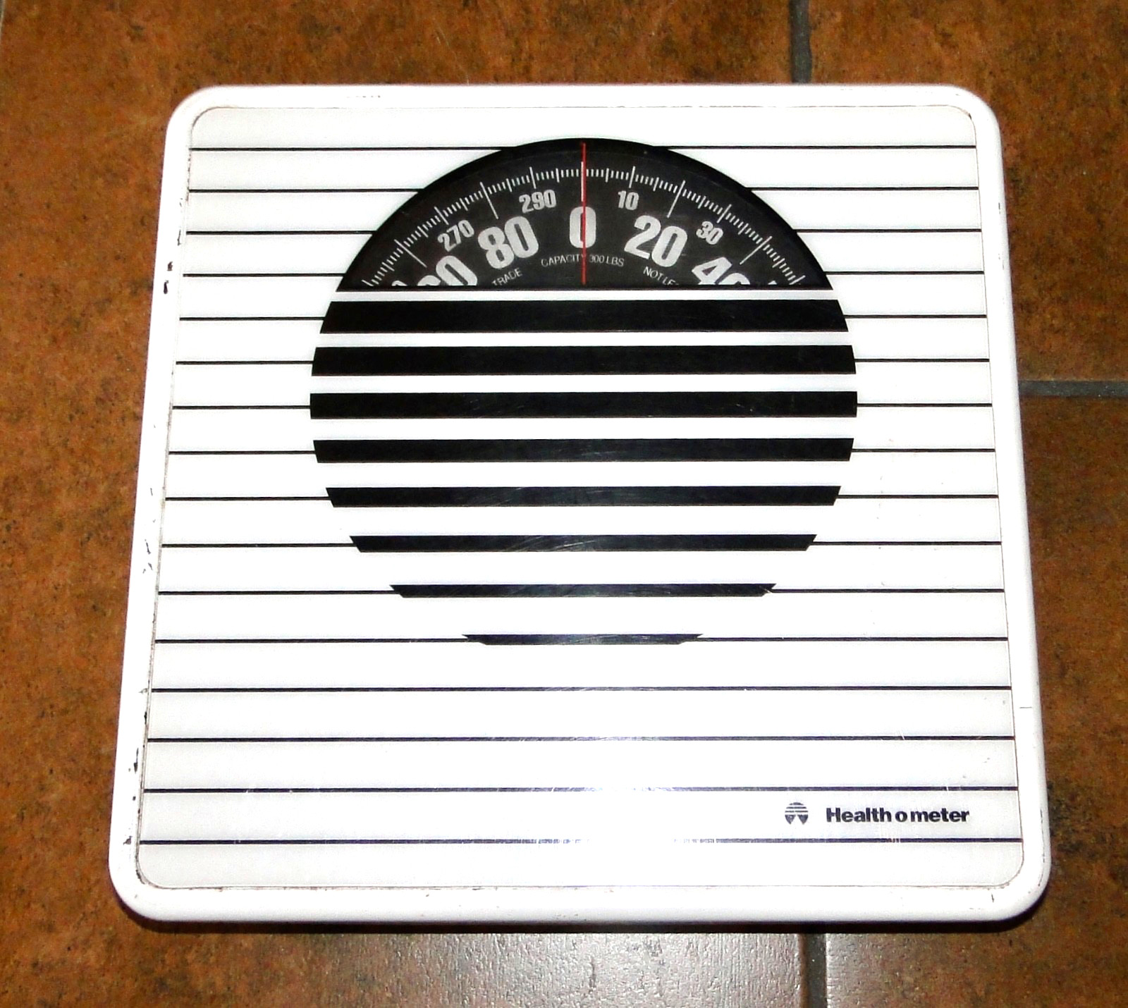 Vintage Health-o-Meter BATHROOM SCALE Analog 80s 90s Black & White FUN & UNUSUAL