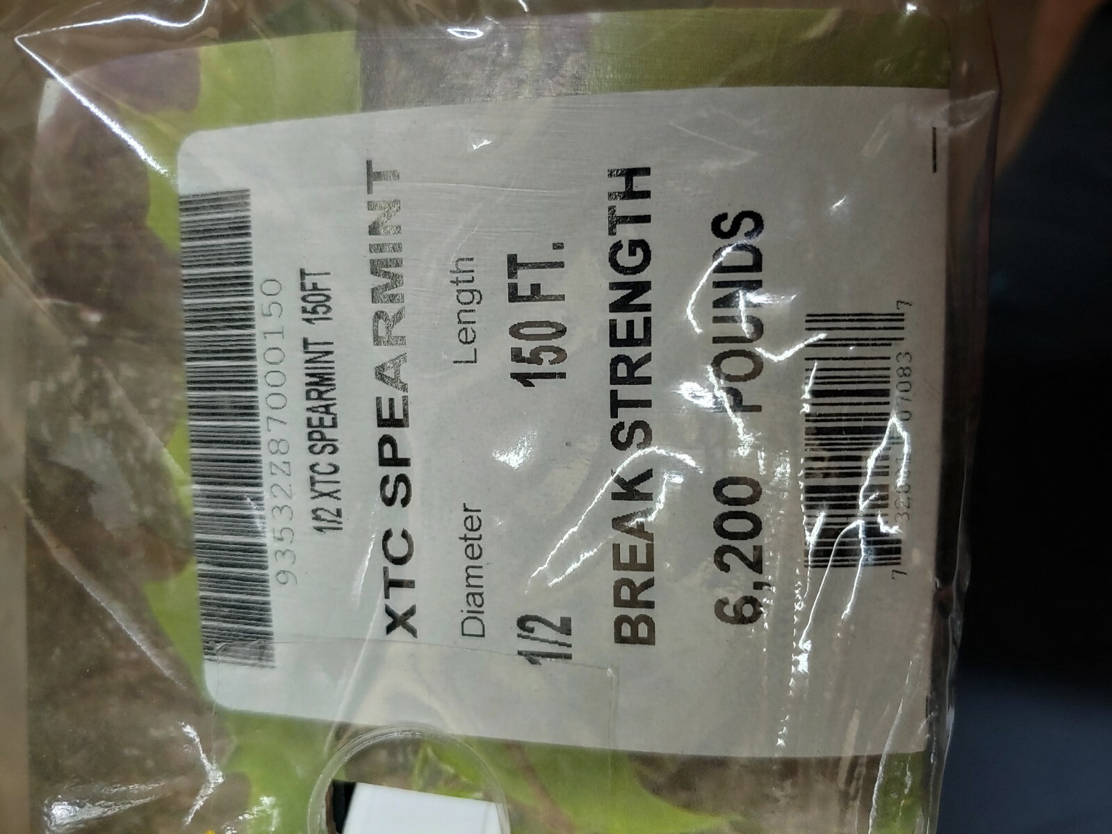 Yale Cordage XTC 16-Strand, 1/2" Climbing Rope 150' Spearmint