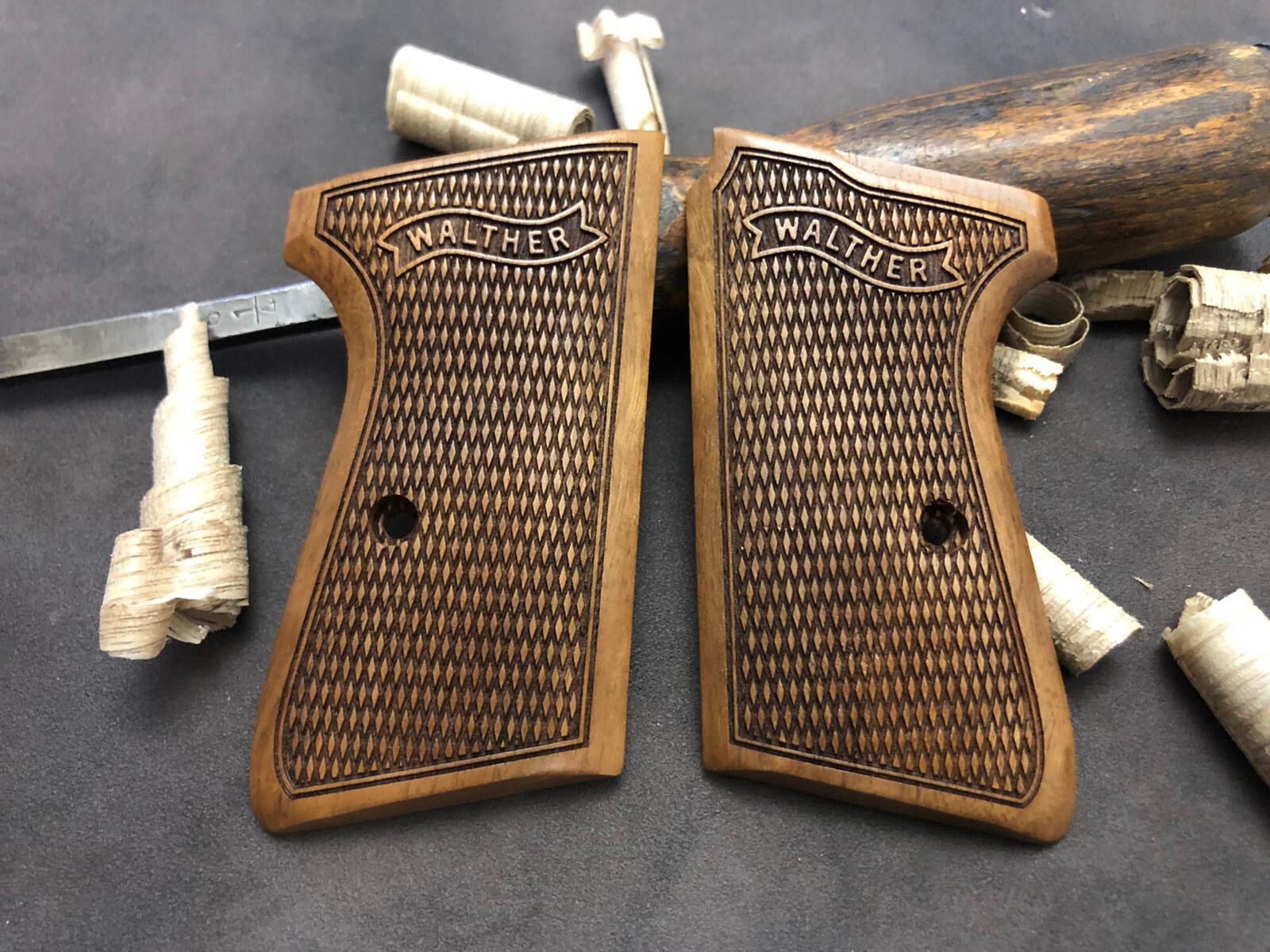 Walther PPK/S Walnut Wood Grips. Handmade. Fits S&W PPK/S. **FAST USA SHIPPING**