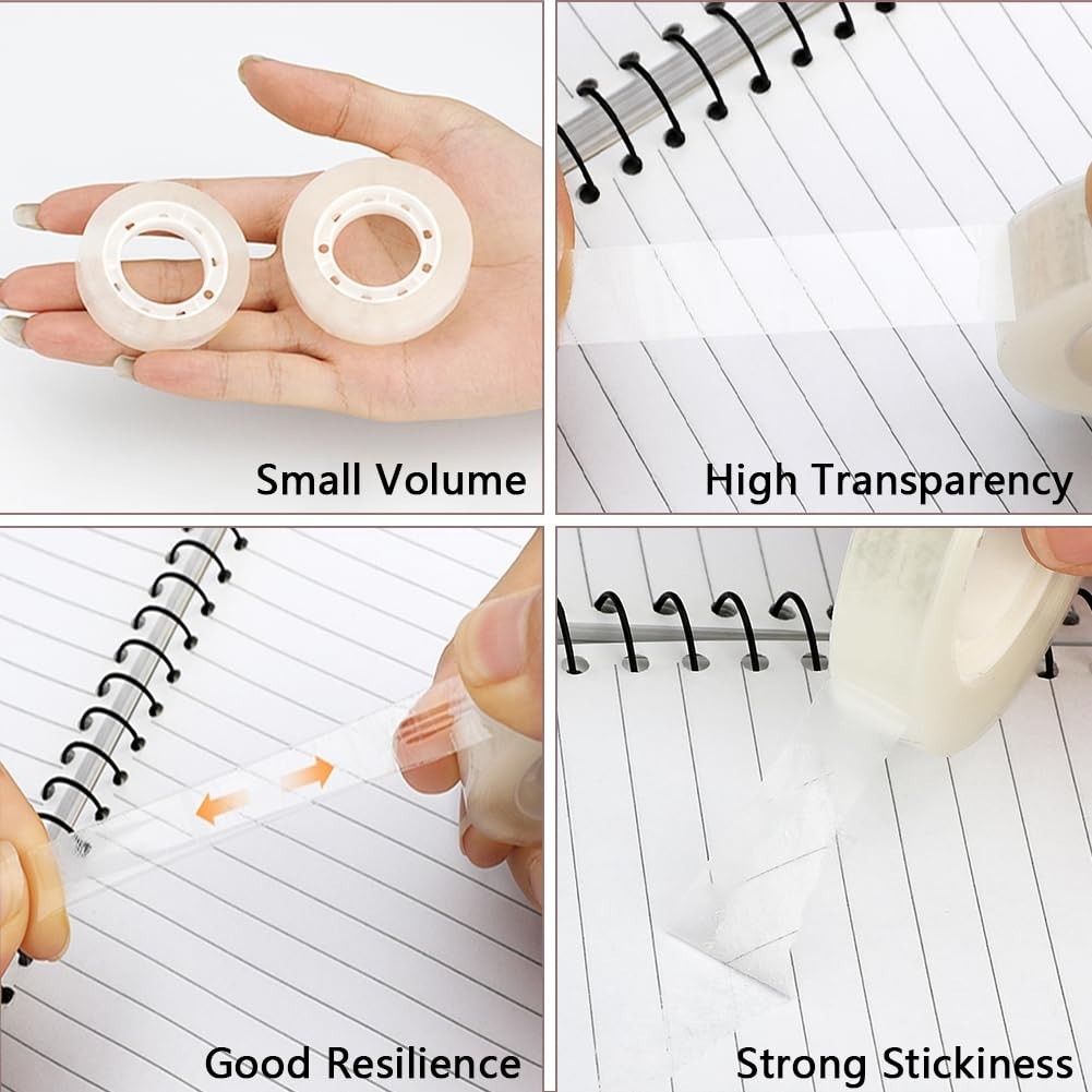 Clear Transparent Tape Rolls 3/4" x 1000" Dispenser Refill 6 Tape Rolls Scotch