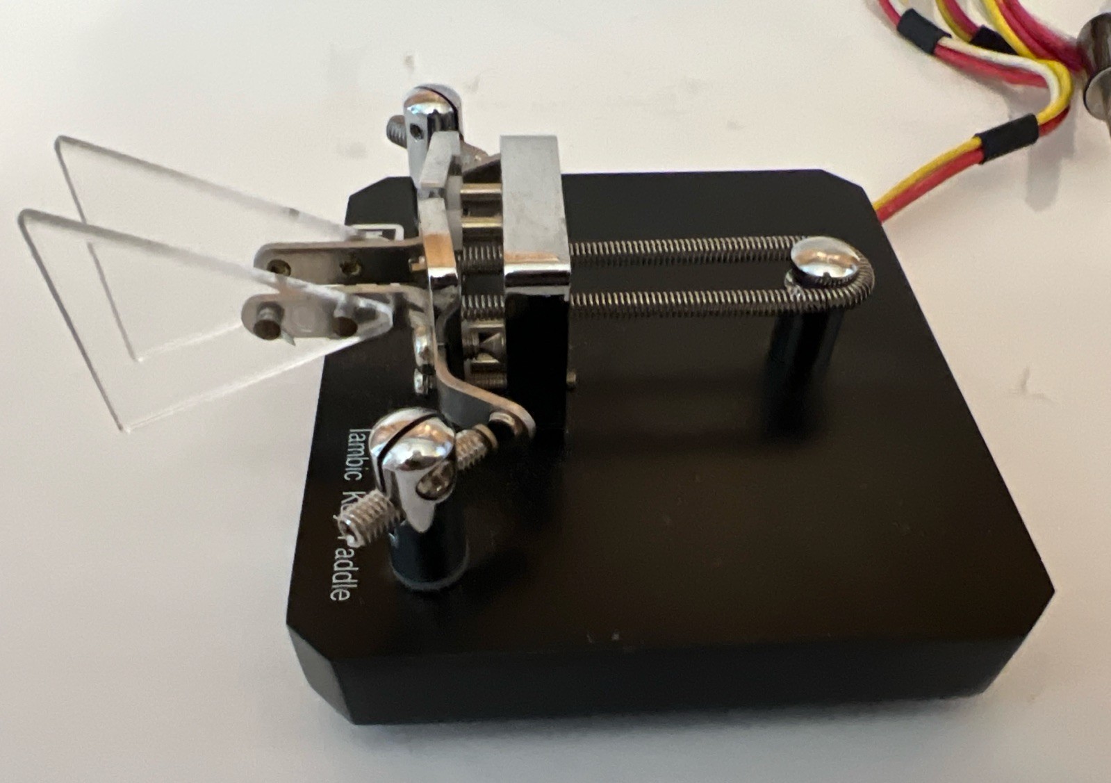 MFJ-564B Dual Iambic Key Paddle Ham Radio Key Morse Code Chrome/Black Base New