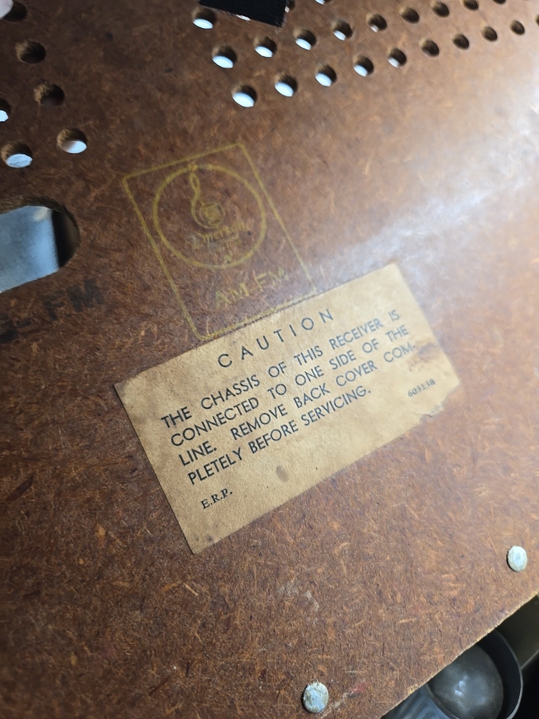 Vintage Emerson Fm Am Tube Radio Model 557 For Parts And Repair