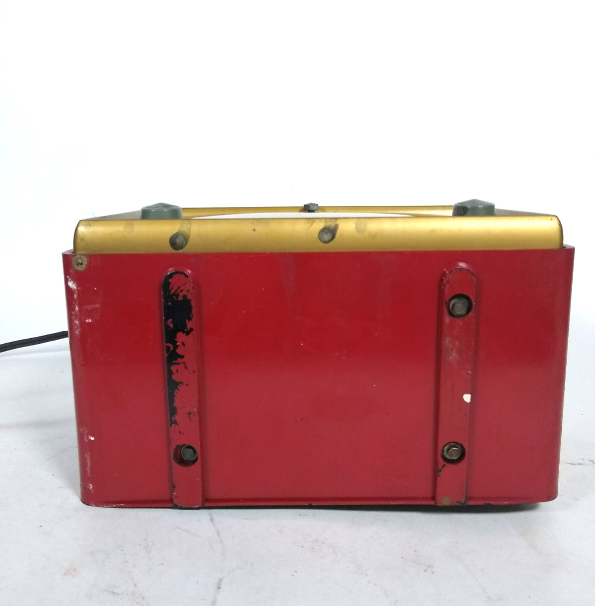 Vintage Sylvania model 543 clock radio, MCM, Dragoon Red, Project, For Parts