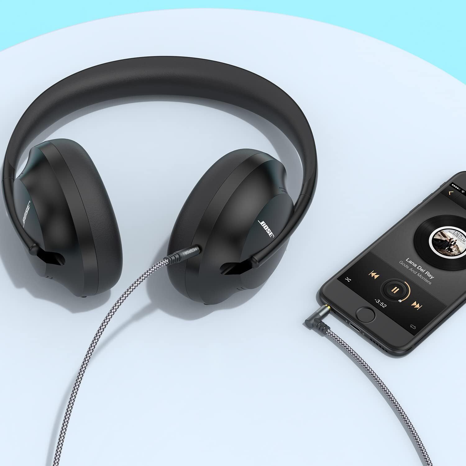 3.5Mm to 2.5Mm Aux Audio Cable (6.6FT), 90 Degree Right Cord Compatible with Bos