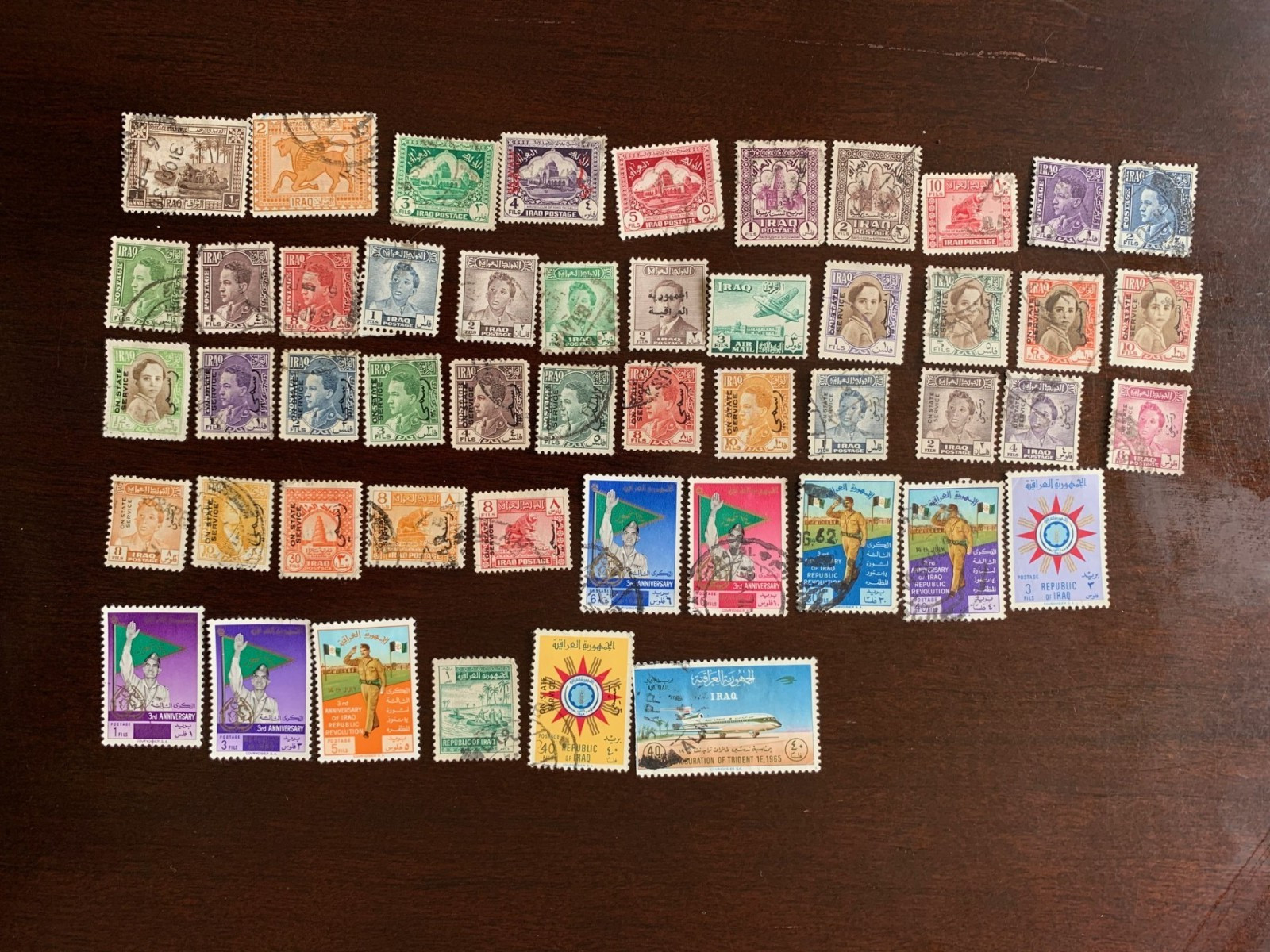 Iraq Postage Stamp Lot - 50 Used - Off Paper