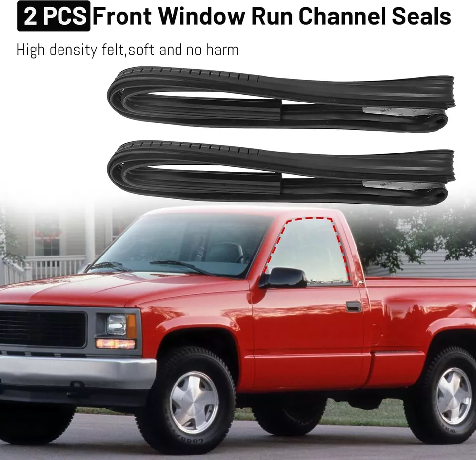 Front Door Window Molding Rubber Trim Seal Weatherstrip Kit for Chevy GMC 81-91