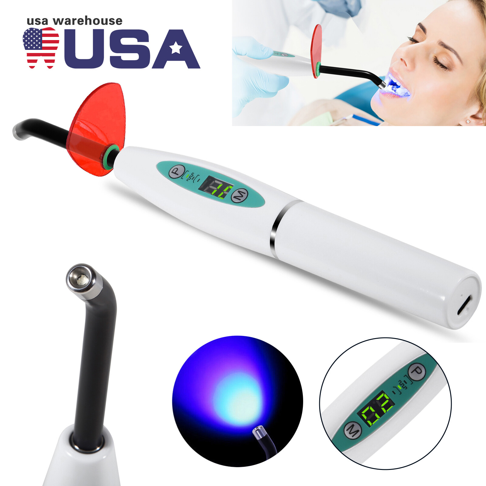Dental Cordless LED Curing Light 5W Cure Lamp