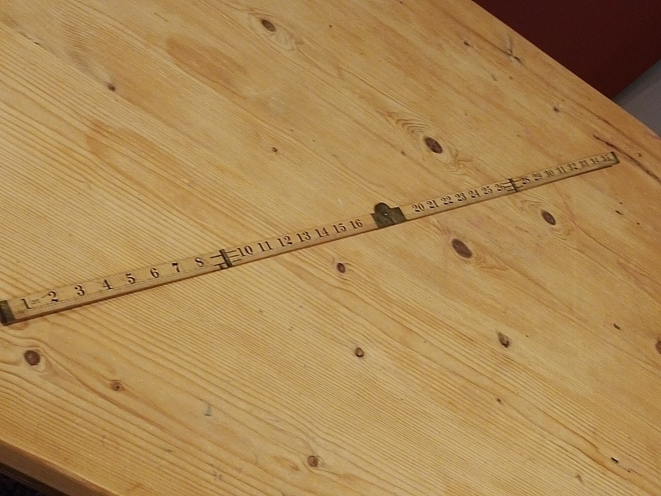 Vintage Wooden Folding Ruler One Meter Lovely Piece