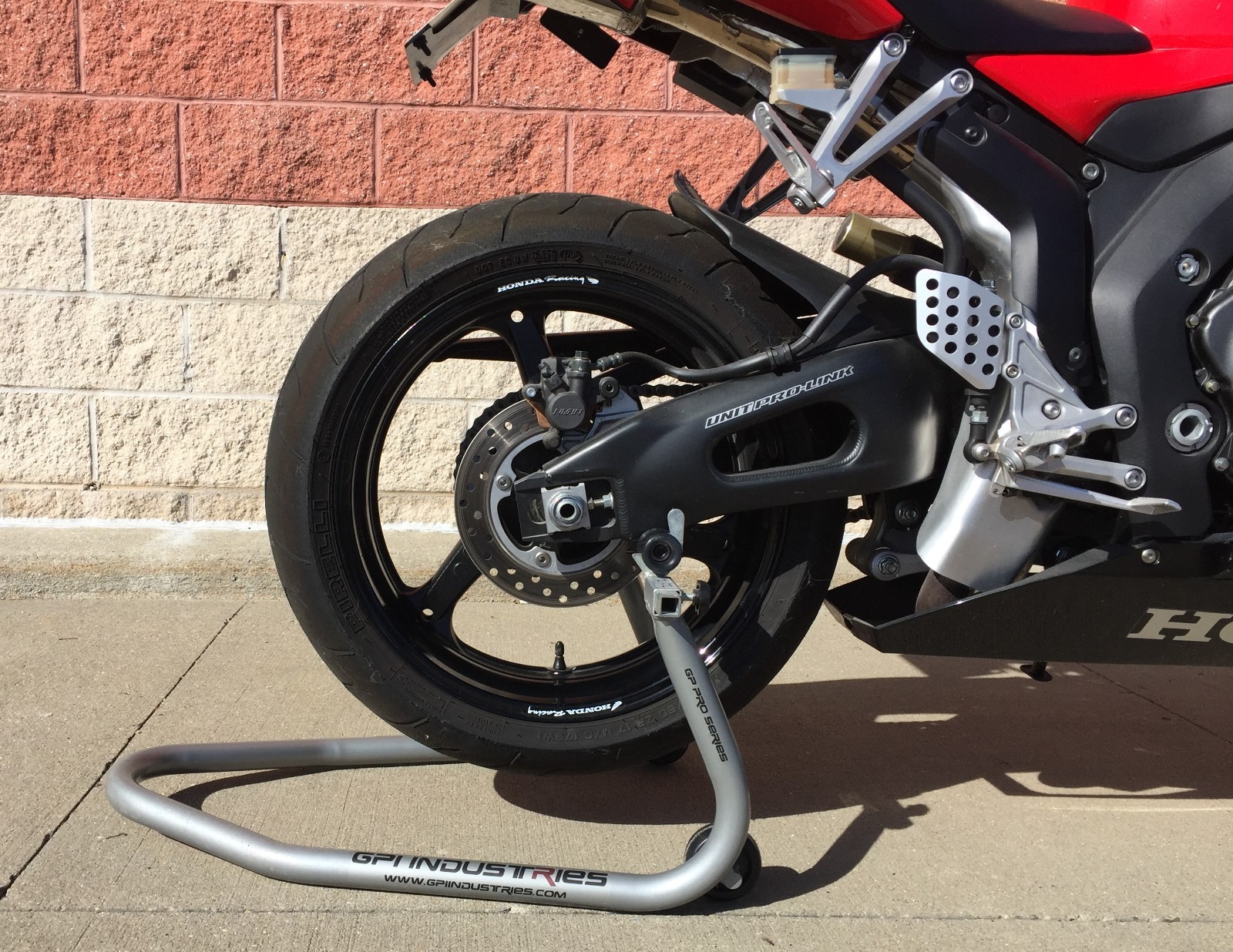 Front and Rear with Head Lift Motorcycle paddock race stands lifts set