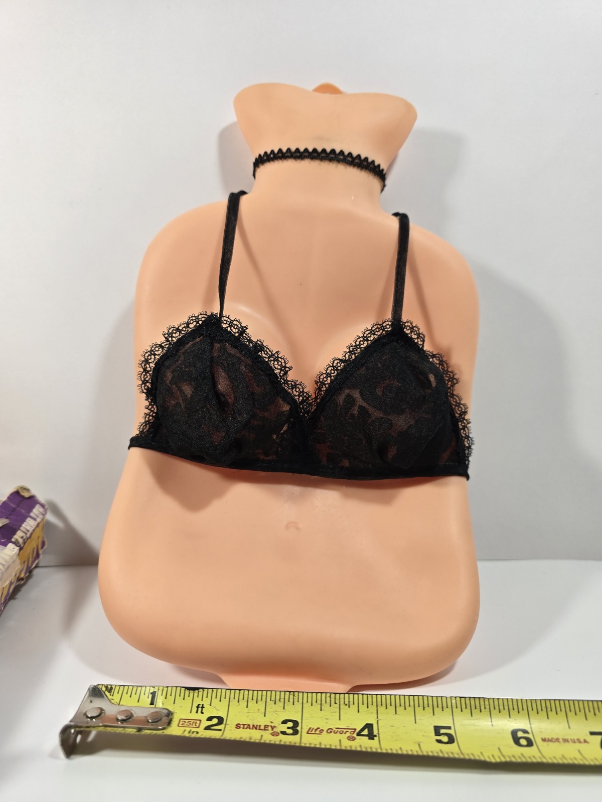 Rare Vintage 1973 Poynter Huggin Rubber Hot Water Bottle Novelty Removable Bra