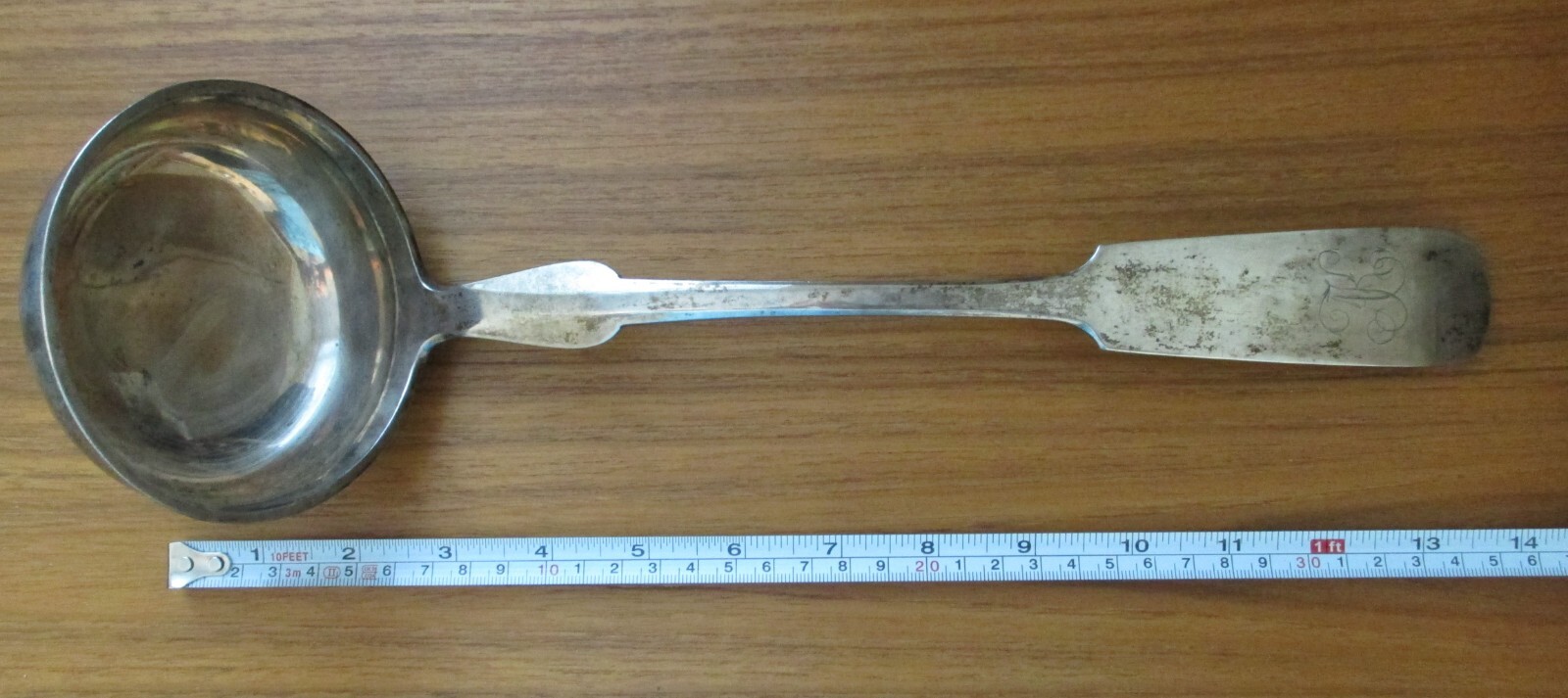 German Antique (1936) Solid Silver Soup Ladle 14" 800W 309 G 10.9 oz Vintage