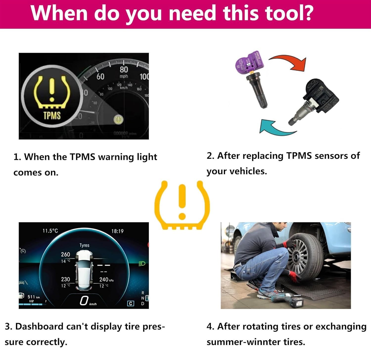 EL-50448 TPMS Reset Tool Relearn Auto Tool Tire Pressure Sensor For GM