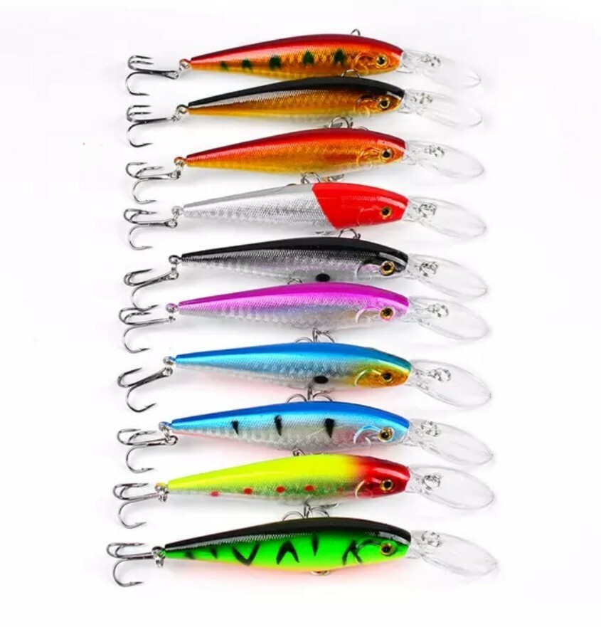 Fishing Lures crankbait Wobbler Lot of 10-pack bass walleye pike minnow lure lot
