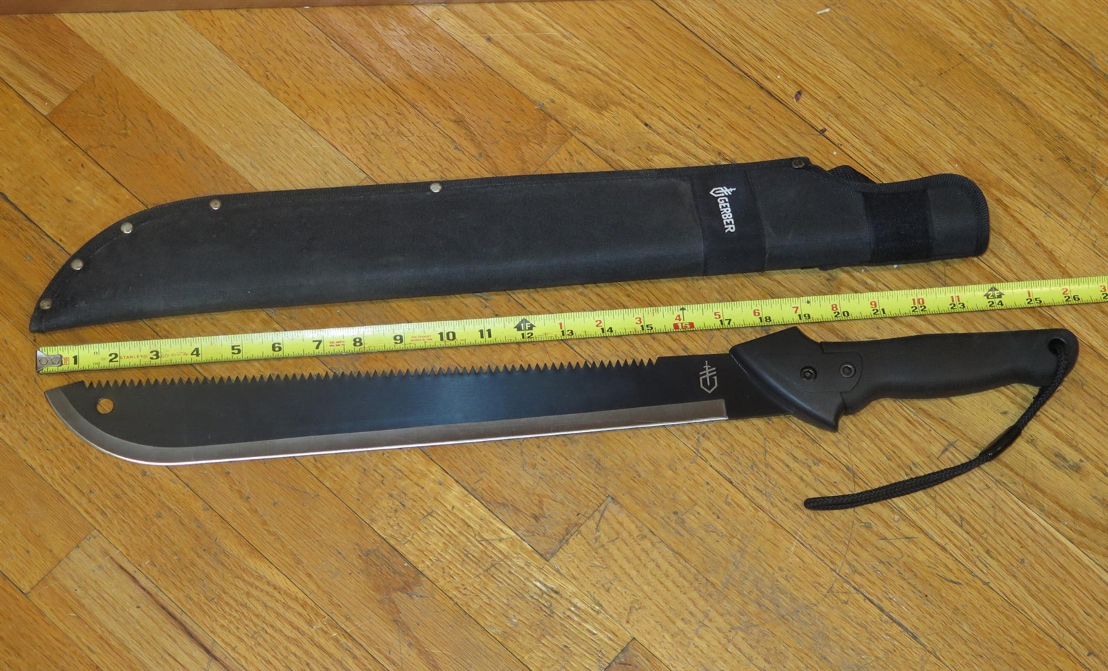 Gerber Gator 25" Long Steel Dual Blade Hunting Camping Machete w/Sheath