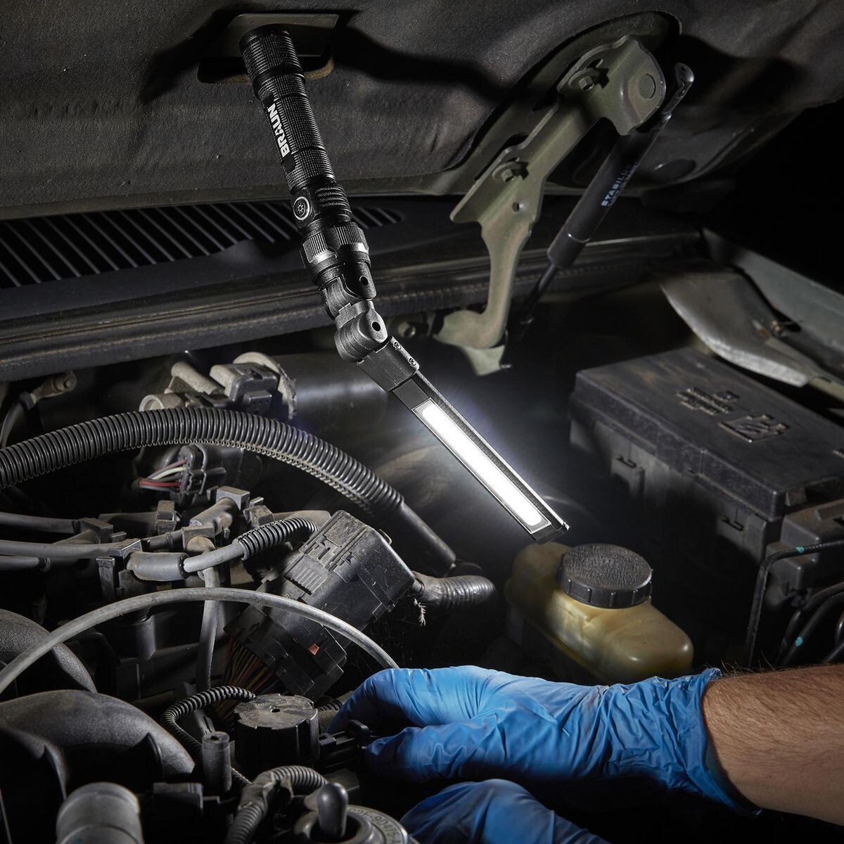 Braun Slim Bar Folding Rechargeable 500 Lumens Magnetic Led Light