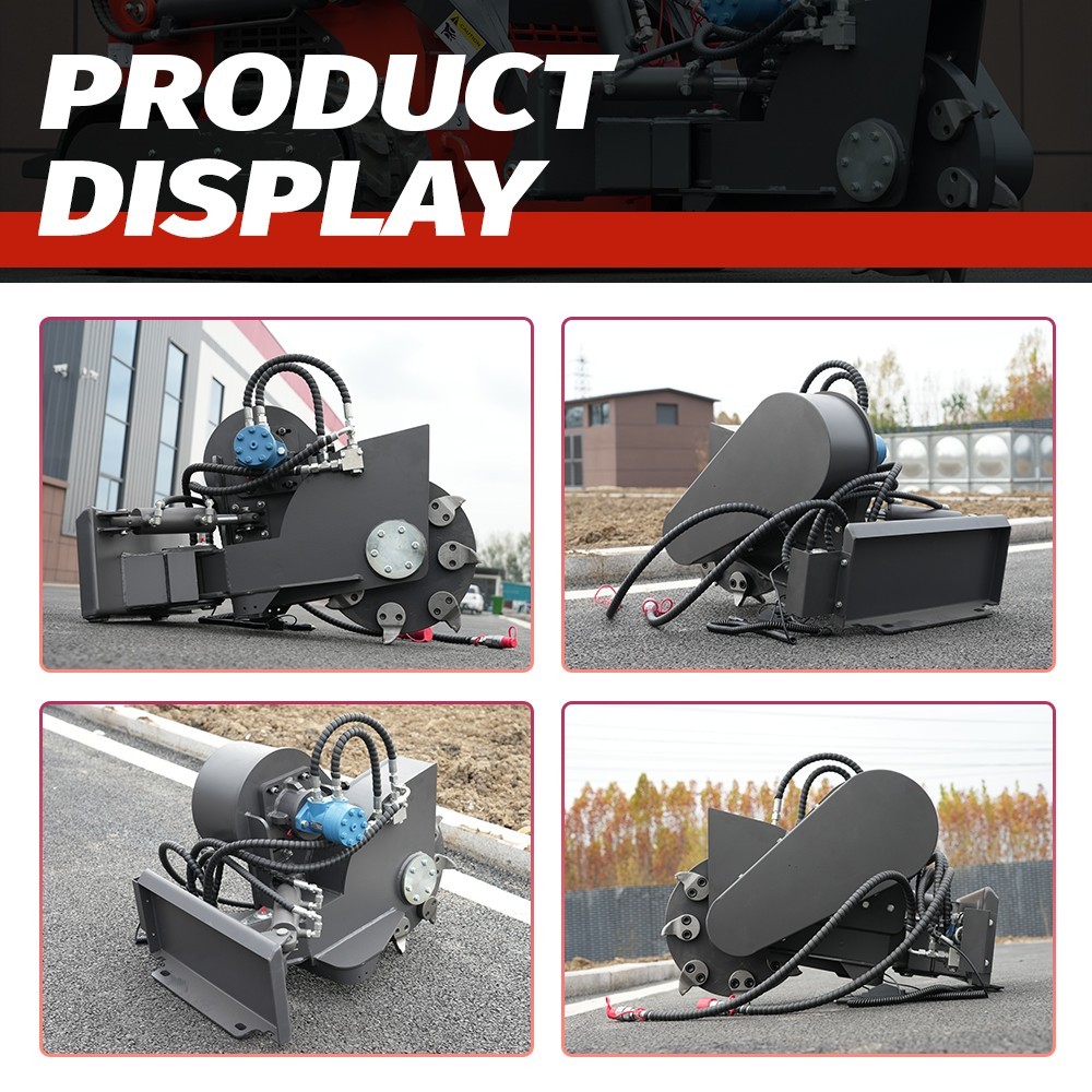 HY480C FREE SHIP/unloading Mini Skid Steer Loader 23HP +Grapple+Stump Crusher