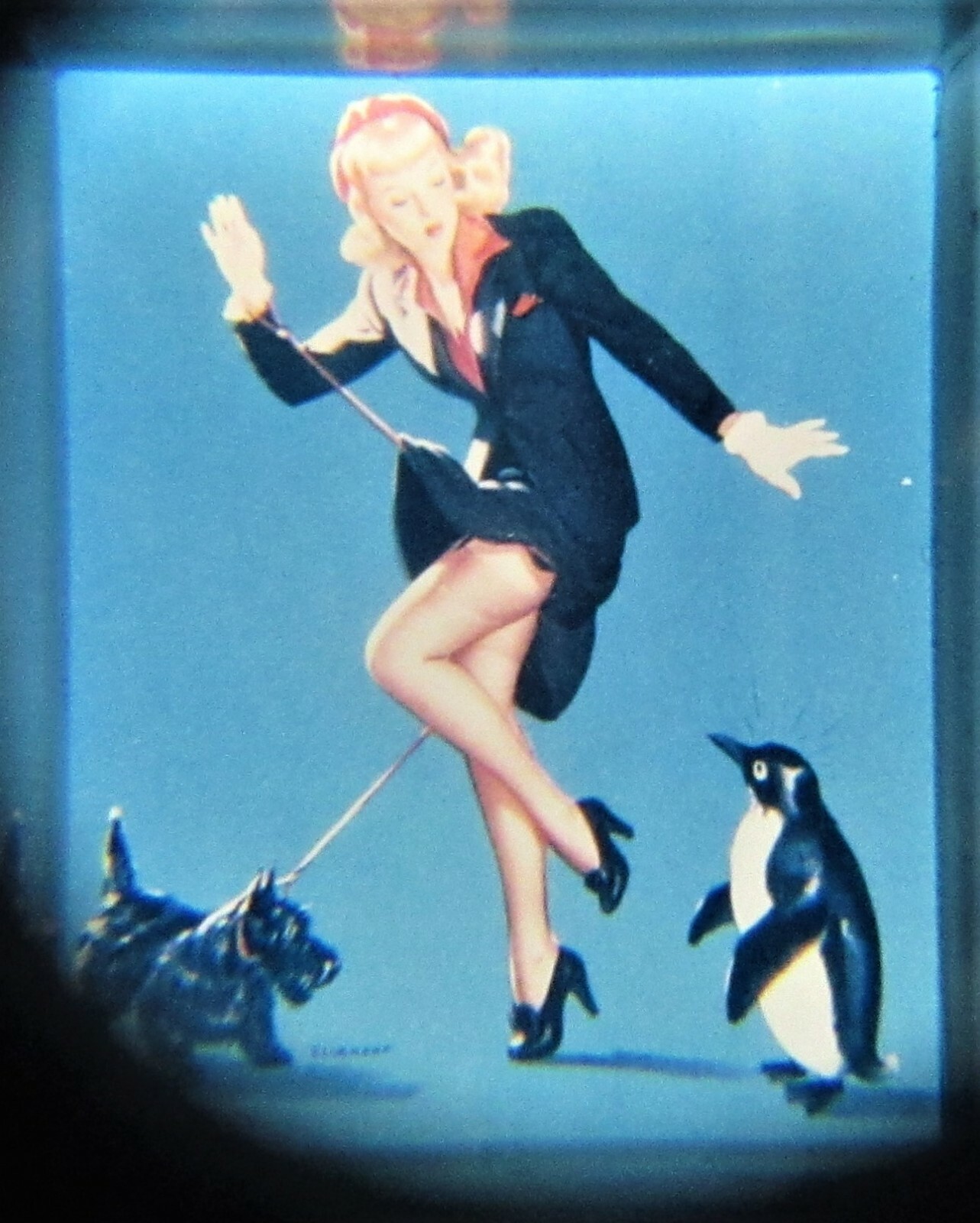 Pin Up Girls ~ Elvgren Slide Viewer Key Chains + Store Display 1950’s