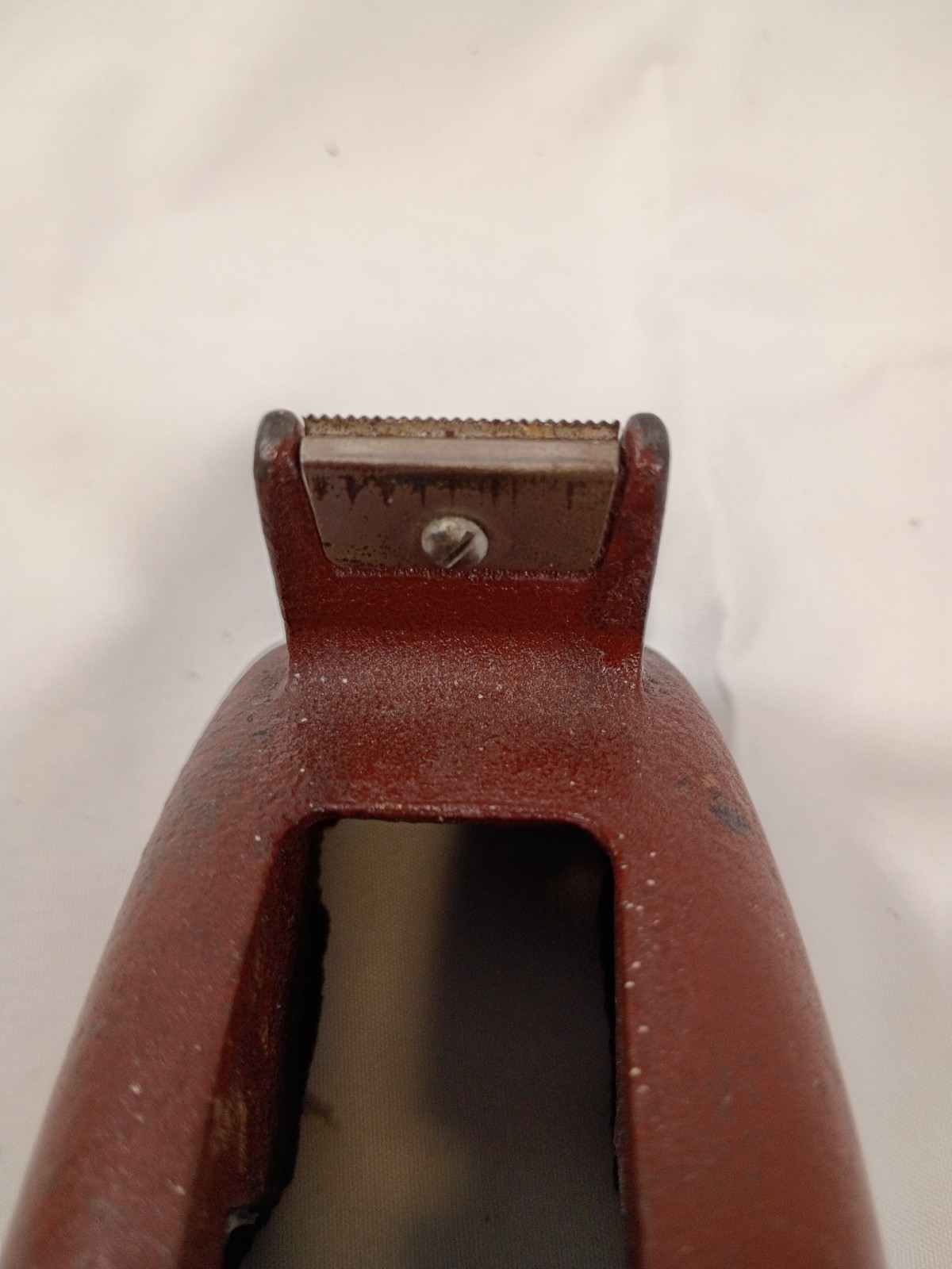 Vintage Art Deco Cast Iron Tape Dispenser Whale Tail Streamline Industrial Heavy