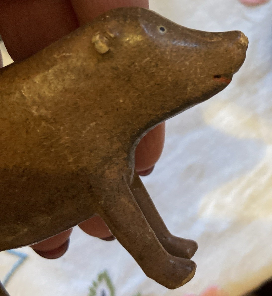 Victorian 19th Century 2 Hand Made Folk Art Pigs. Primitive / Naiave. Folk Art