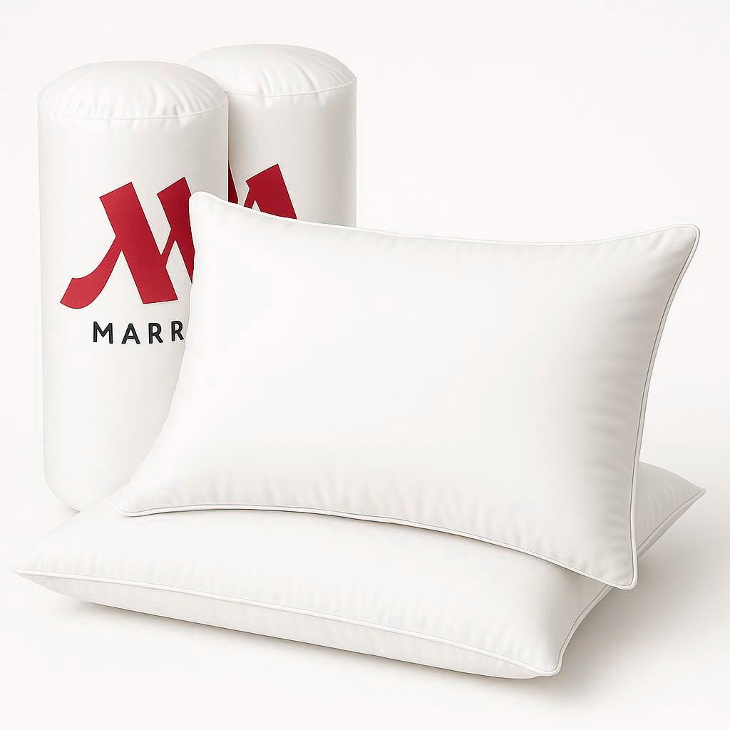 Marriott Luxury Hotel Pillows | King Size Feather & Down Pillow for Side & Back