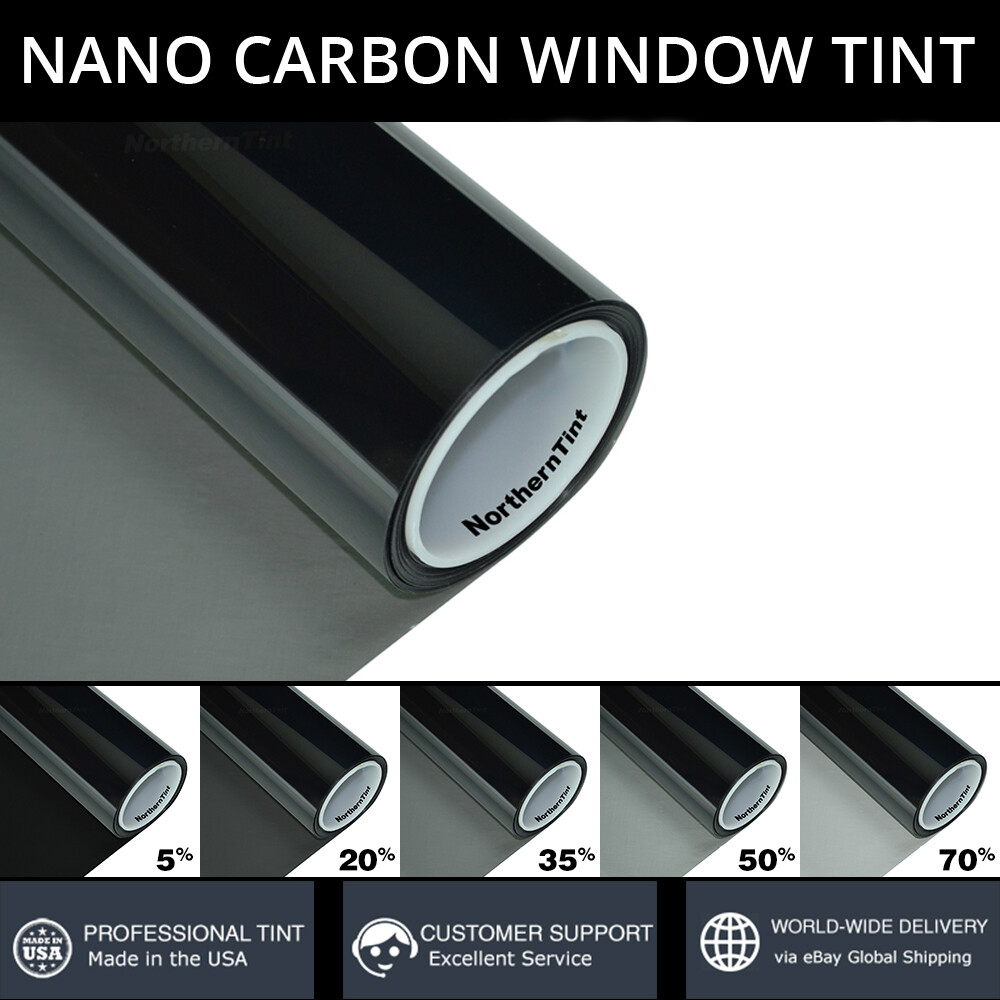 Eco-Nano Carbon Window Tint Roll 40" x 100' Select from  5% 20% 35% 50% 70% VLTs