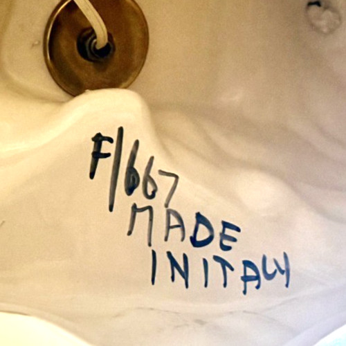 CAPODIMONTE SET of TWO 2 Figurine Lamp With Shade Made in Italy original